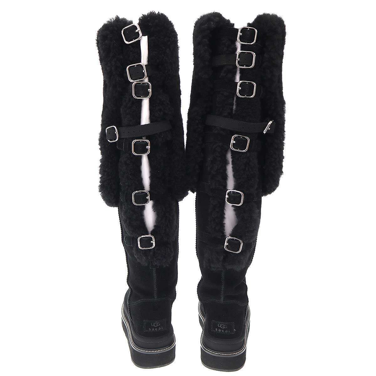 sacai×UGG サカイ アグ 25AW Thigh High Boot サイハイブーツ ブラック 