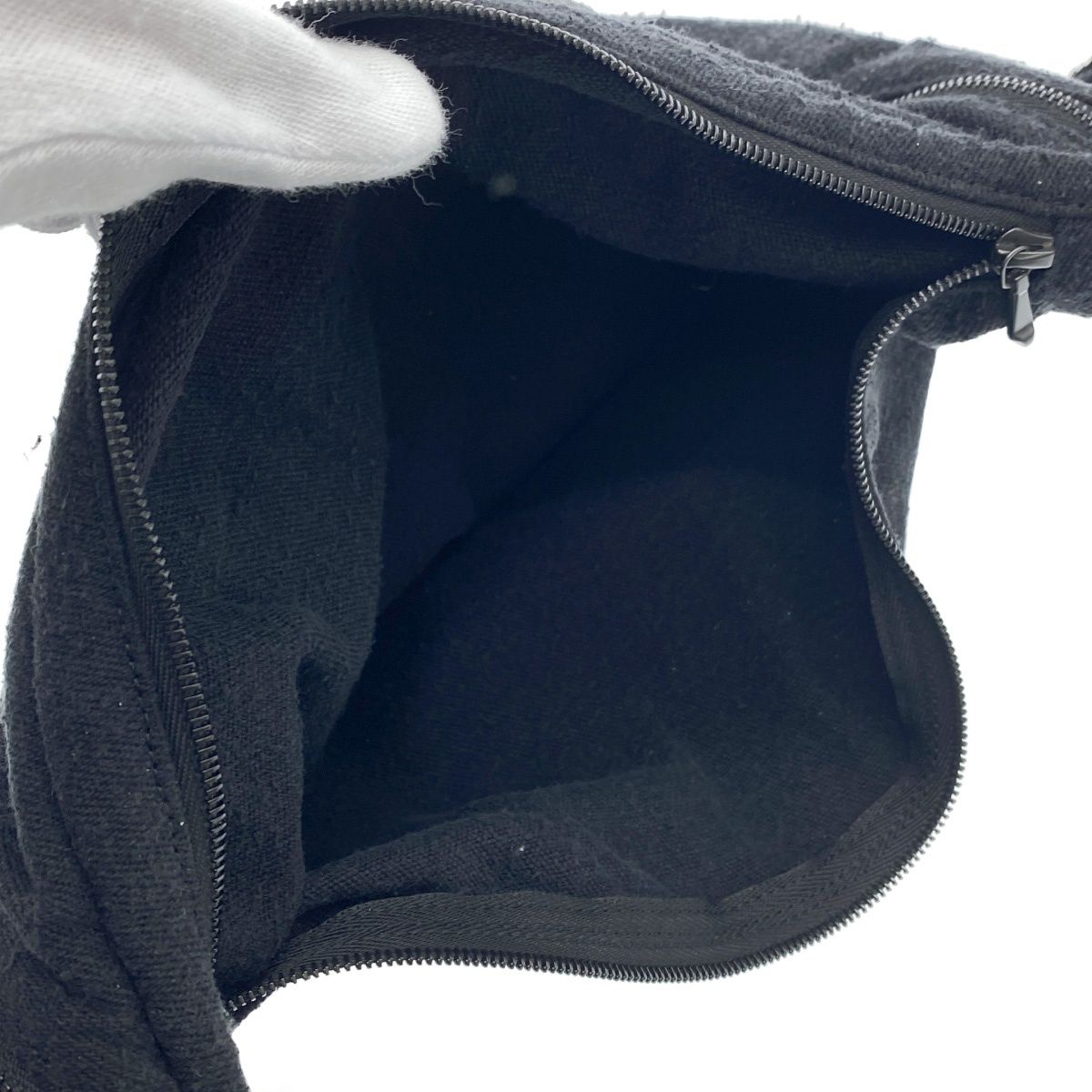 COMOLI コモリ 25SS シルクネップ ウエストバッグ B01-07004 ブラック 