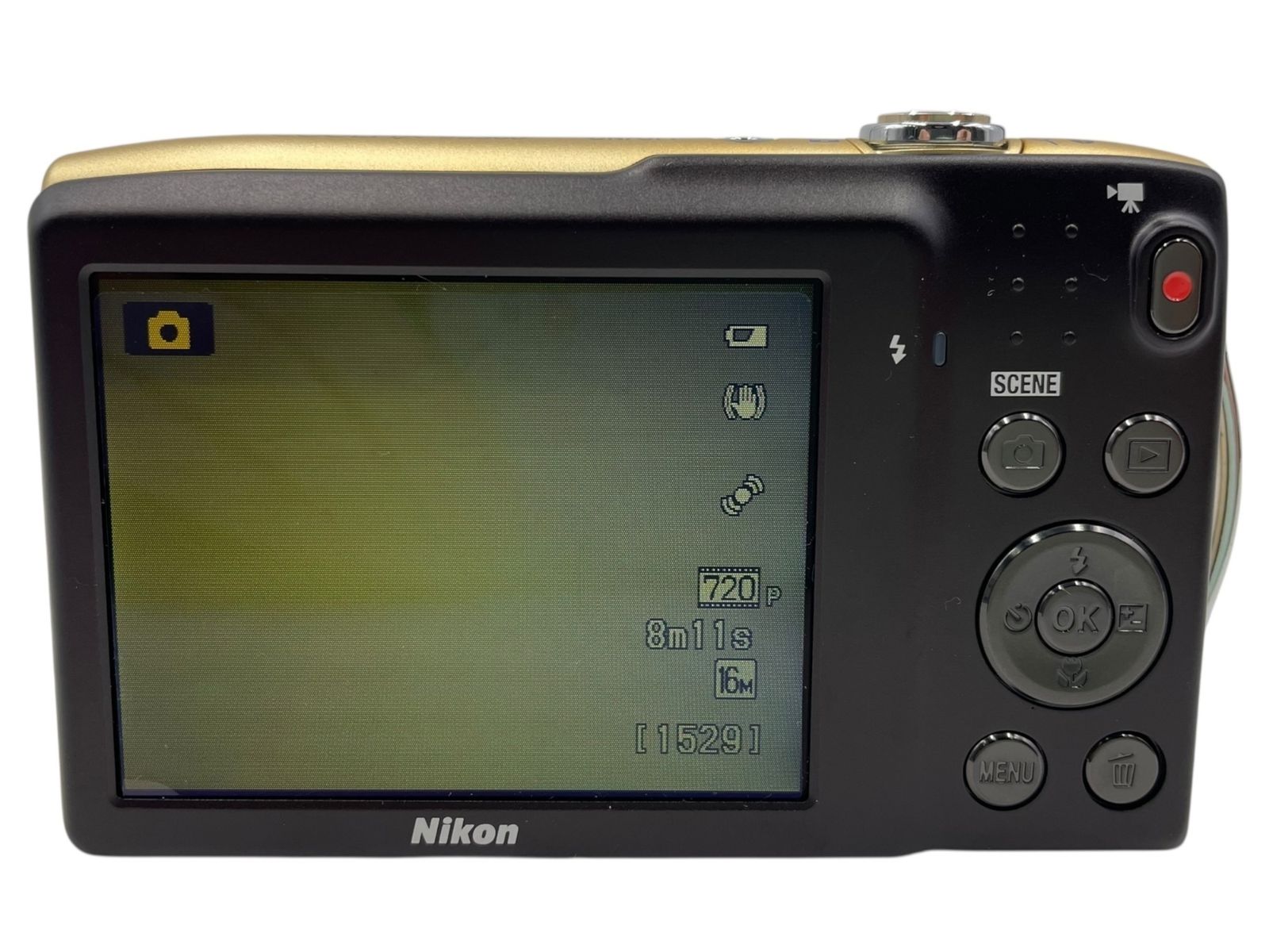 □Nikon COOLPIX S3300 ゴールド コンパクトデジタルカメラ 光学6倍
