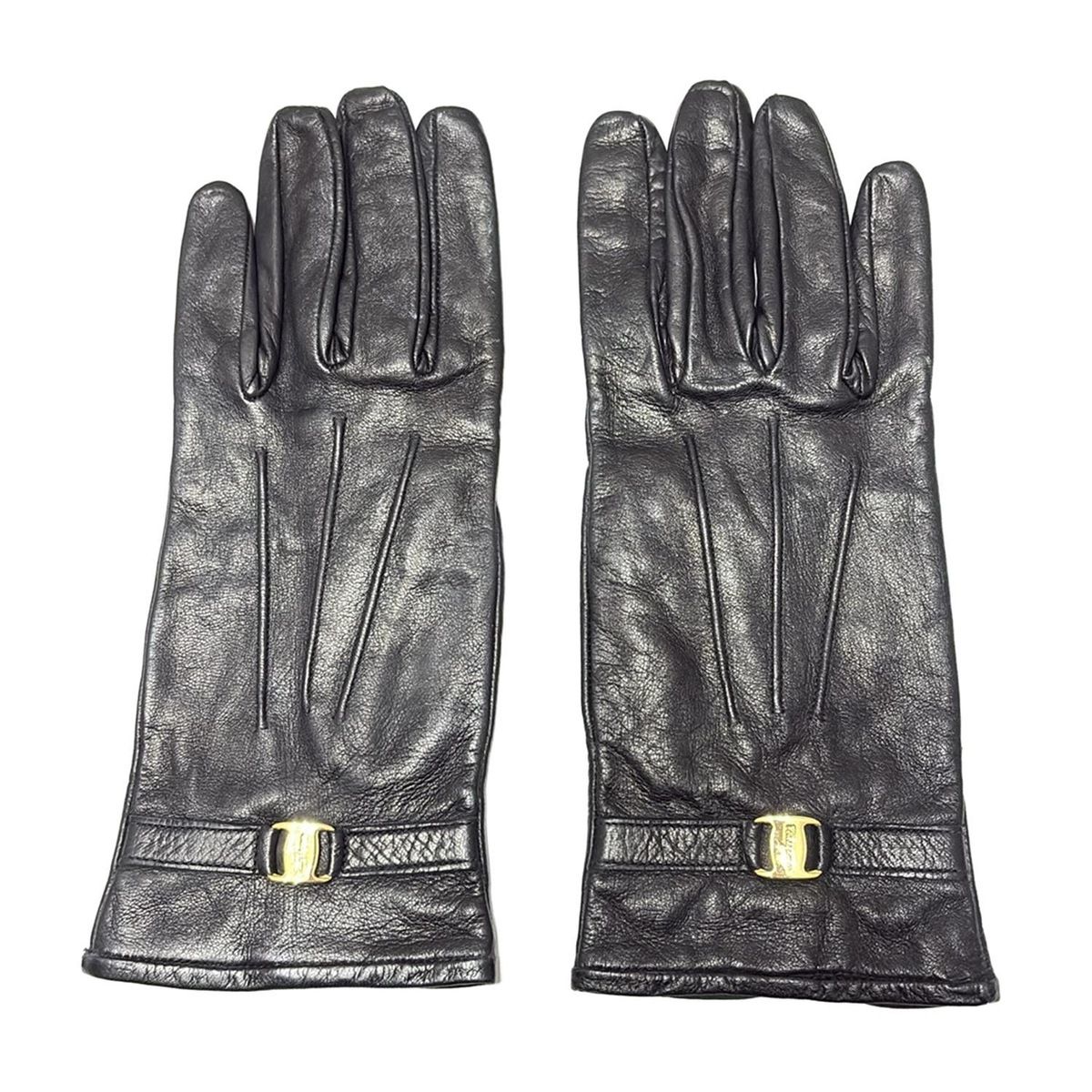 Salvatore Ferragamo フェラガモ レザー手袋　リアルファー FERRAGAMO/SalvatoreFerragamo(サルバトーレフェラガモ) 手袋