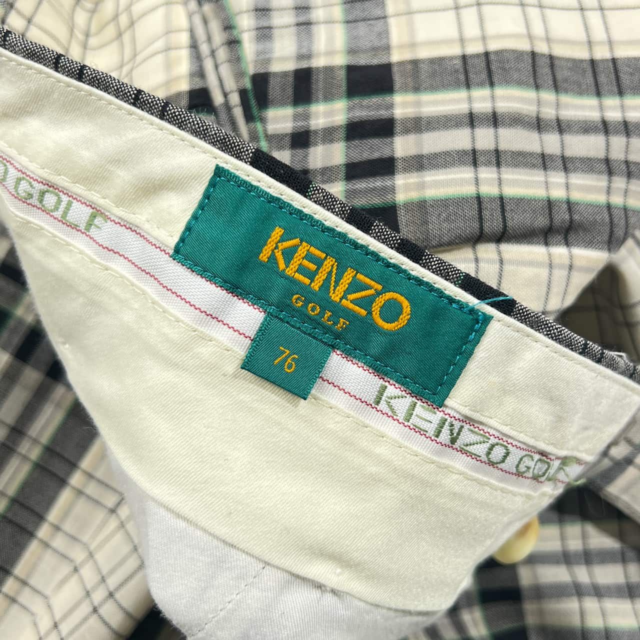 希少 レア KENZO GOLF ケンゾーゴルフ チェック ツータック パンツ