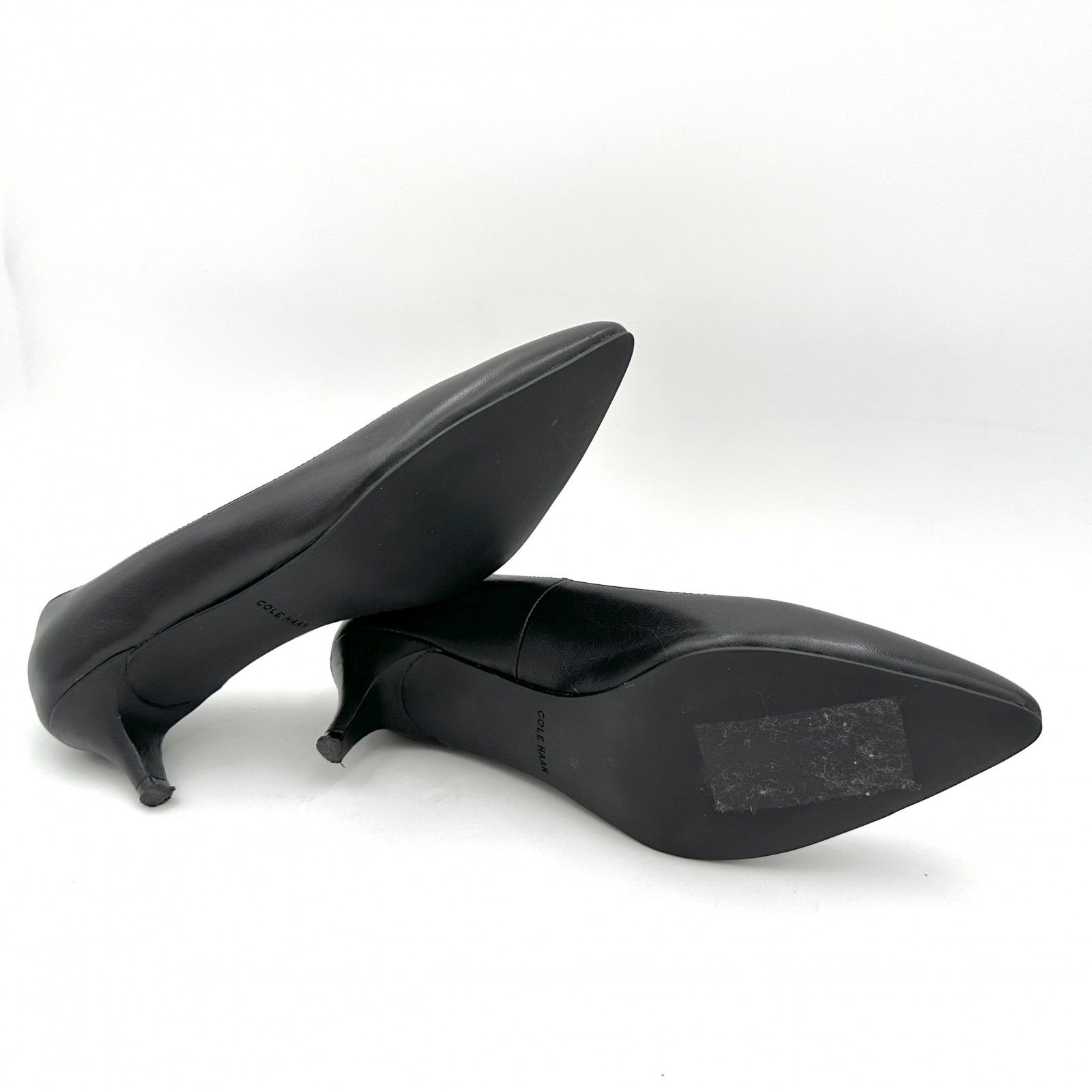 COLE HAAN パンプス レザー ポインテッドトゥ ブラック 897T - メルカリ