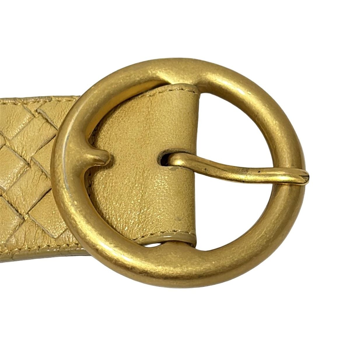 希少 ボッテガヴェネタ ベルト イントレチャート レザー ベージュ 85