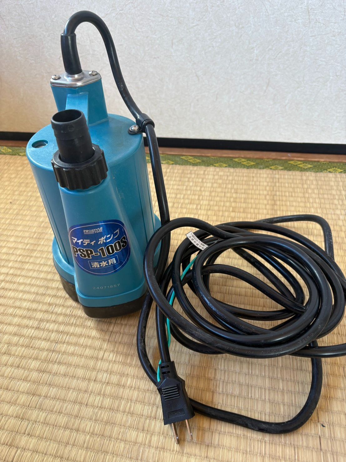 中古品】清水用水中ポンプ マイティポンプ PSP-100S 中古品】清水用水