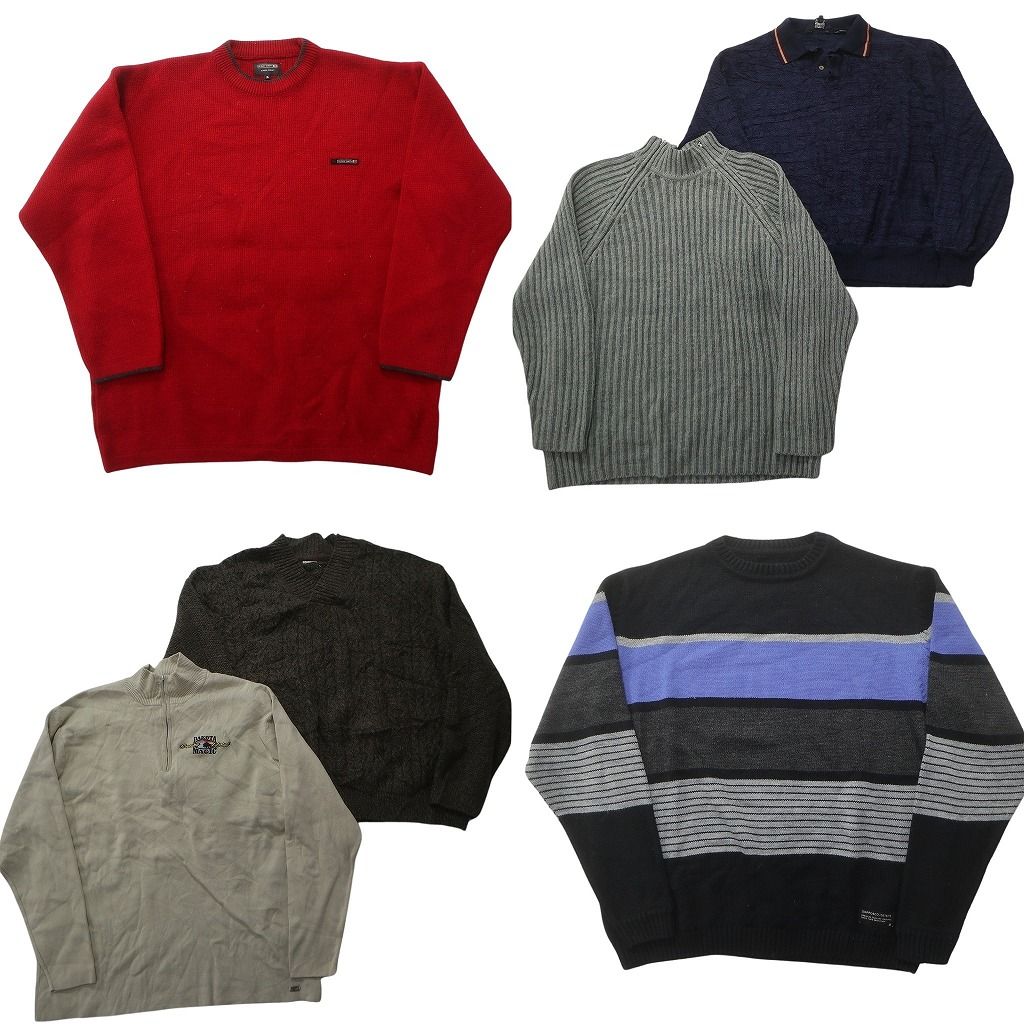 th products ティーエイチプロダクツ ニット・セーター メンズ 【古着】【中古】 古着卸 まとめ売り セーター MIX 6枚セット (メンズ XL ) Vネック