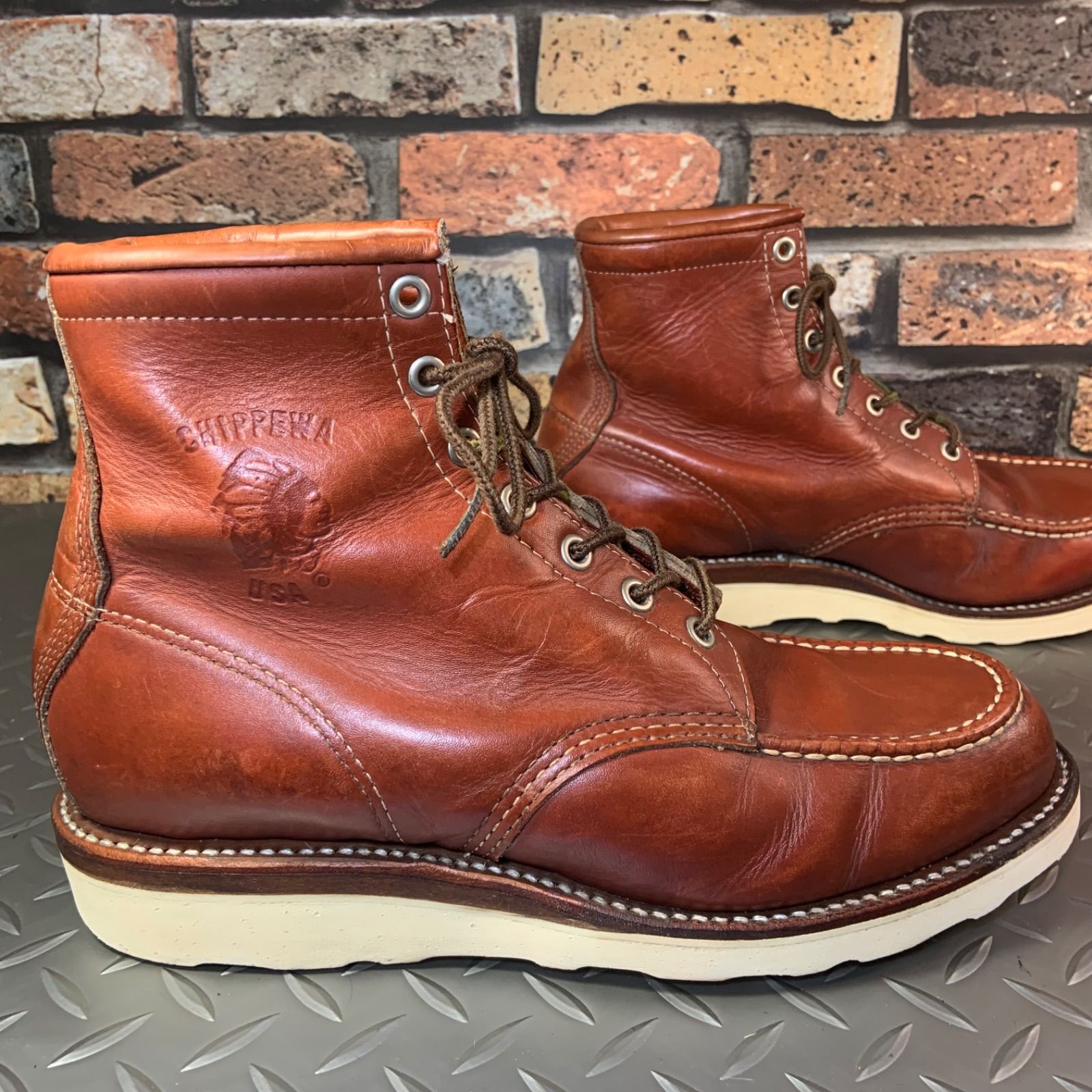 ☆Chippewa 29493 モックトゥワークブーツ 1997年製 US7.5EE JP25.5cm