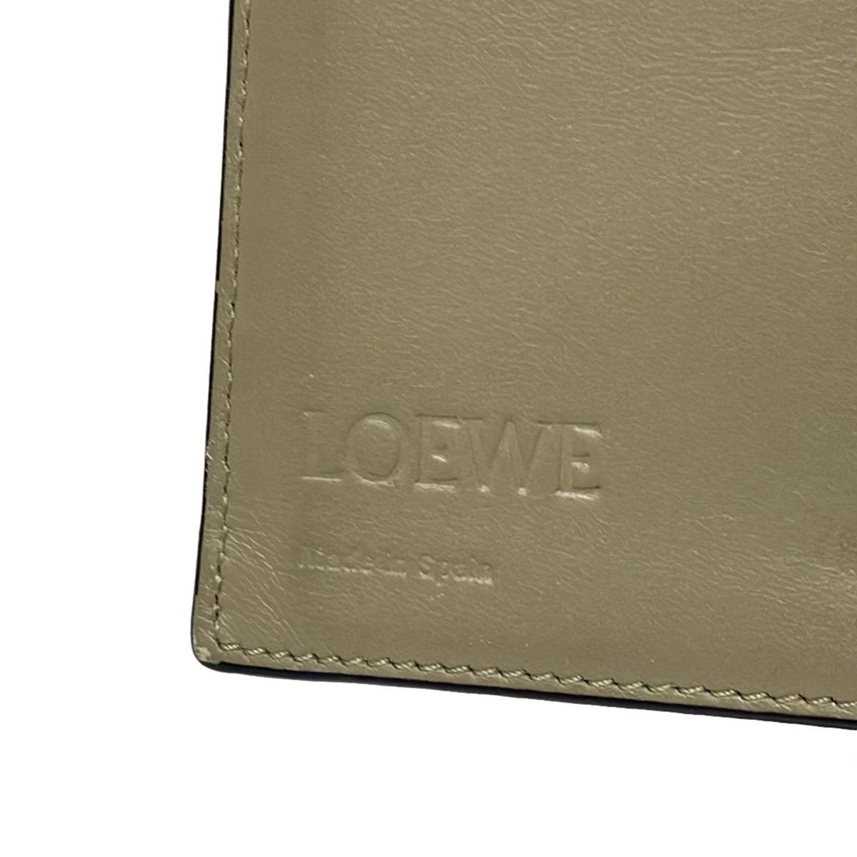 LOEWE(ロエベ) 長財布 バーティカルウォレット ラージ ネイビー×カーキ 
