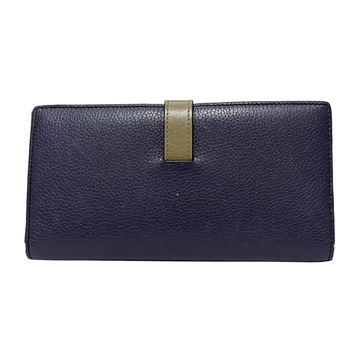 LOEWE(ロエベ) 長財布 バーティカルウォレット ラージ ネイビー×カーキ 