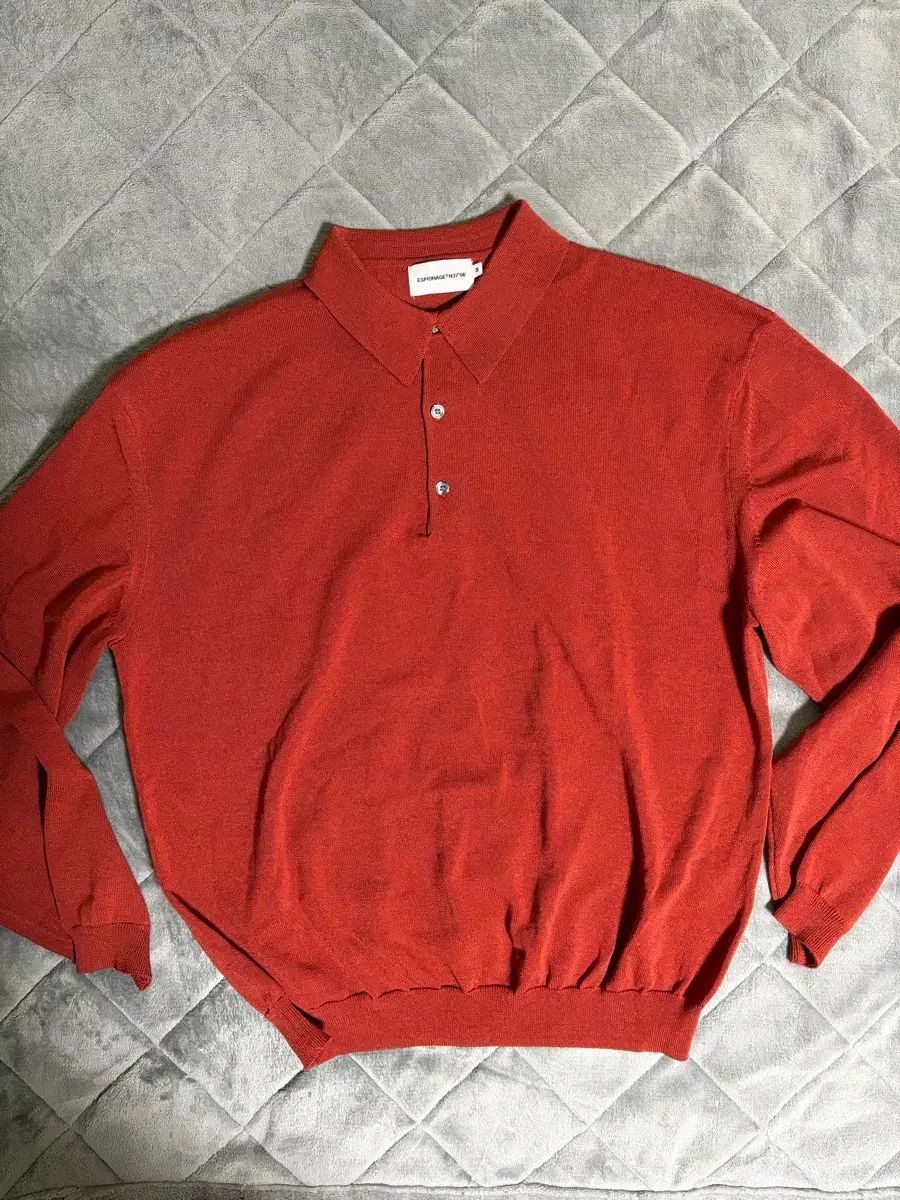 エスピオナージ KNITTED ポロ シャツ バーント オレンジ (M)
