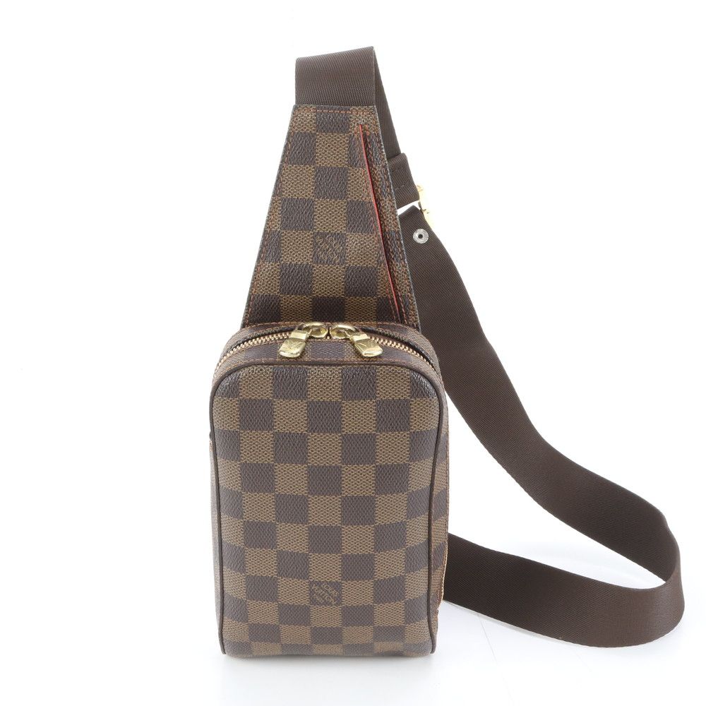 極美品 ルイヴィトン ダミエ ジェロニモス N51994 レザー 2WAY ボディ