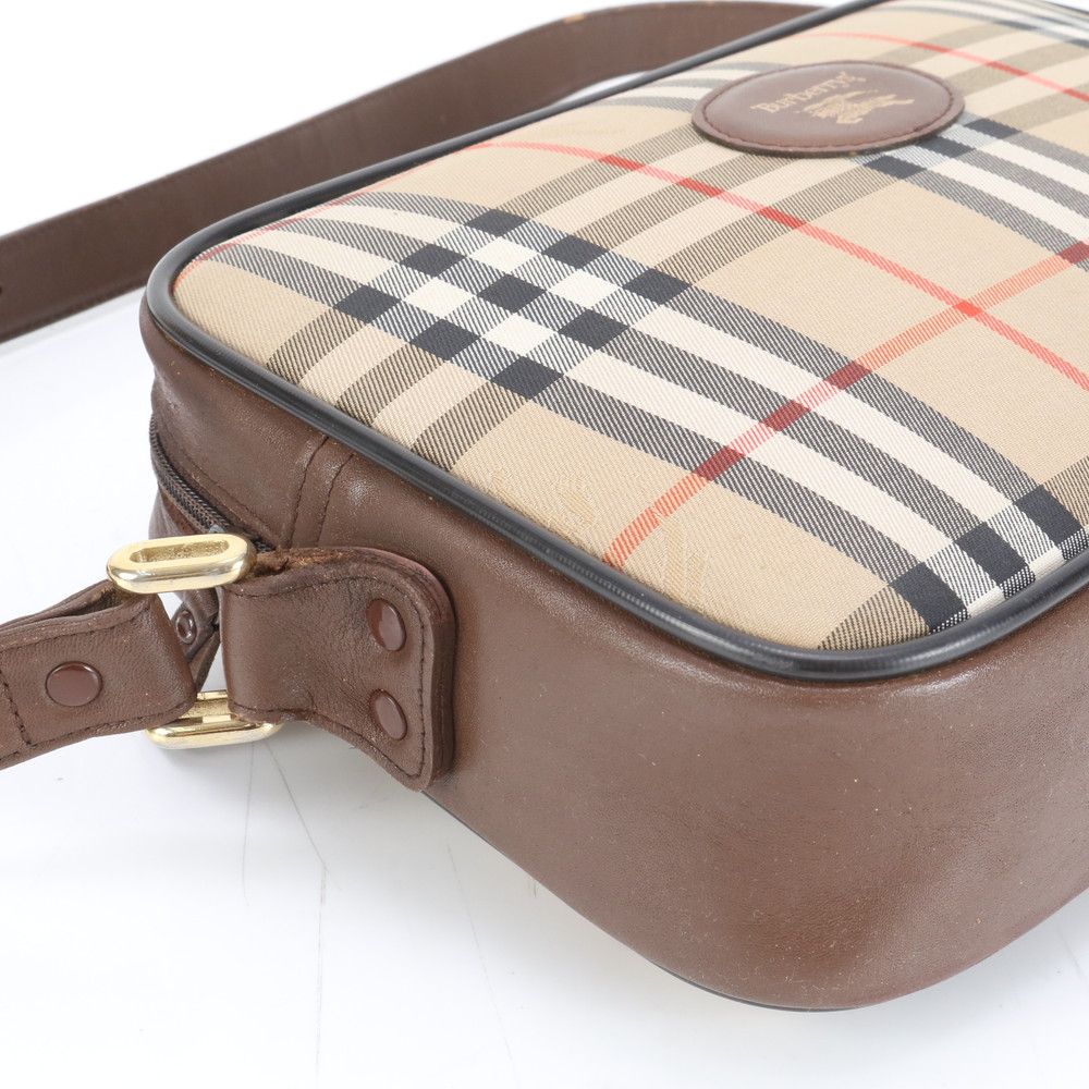 バーバリー ノバ チェック ホースロゴ シャドーホース レザー