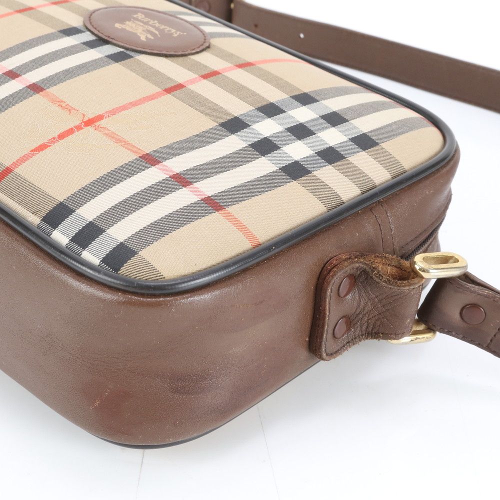 バーバリー ノバ チェック ホースロゴ シャドーホース レザー