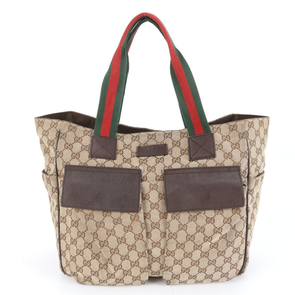美品✨グッチ ボディバッグ GG キャンバス レザー シェリーライン GUCCI（グッチ） シェリー GGキャンバス ボディバッグ ウエストバッグ