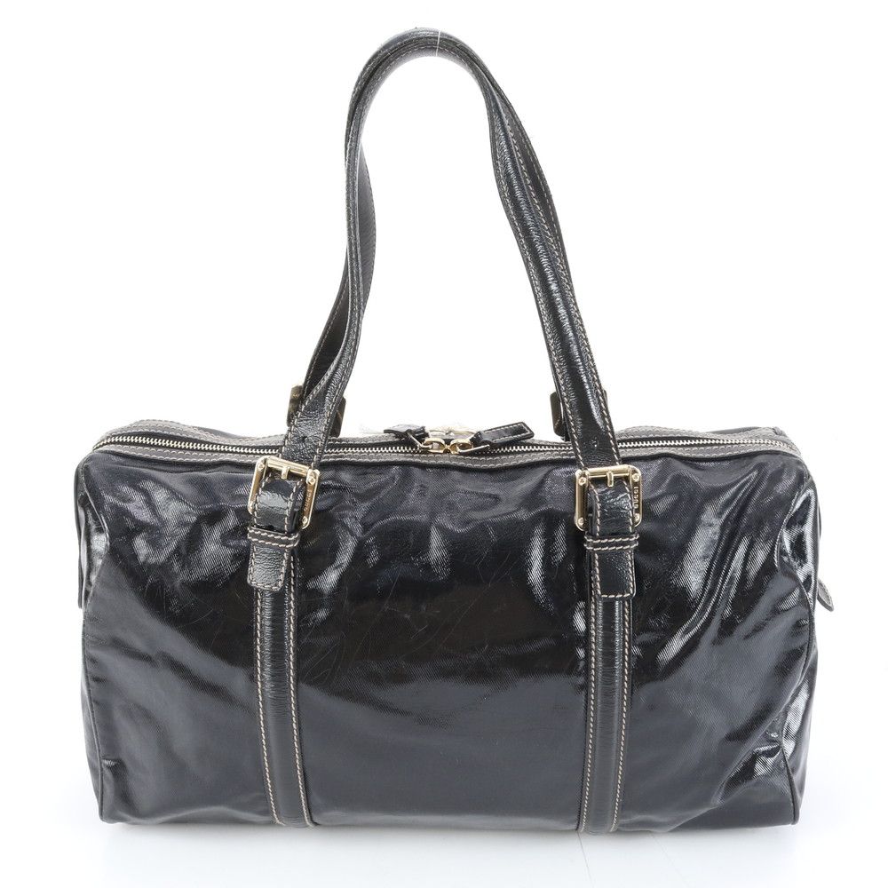 極美品 グッチ インターロッキングG 170010 レザー ボストン バッグ