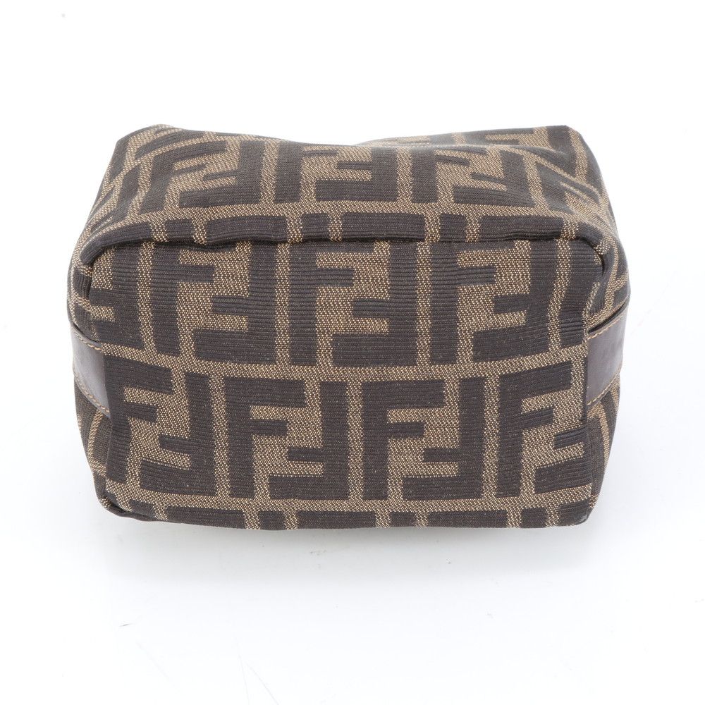 美品 フェンディ ズッカ バニティ バッグ 26360 レザー ポーチ ハンド