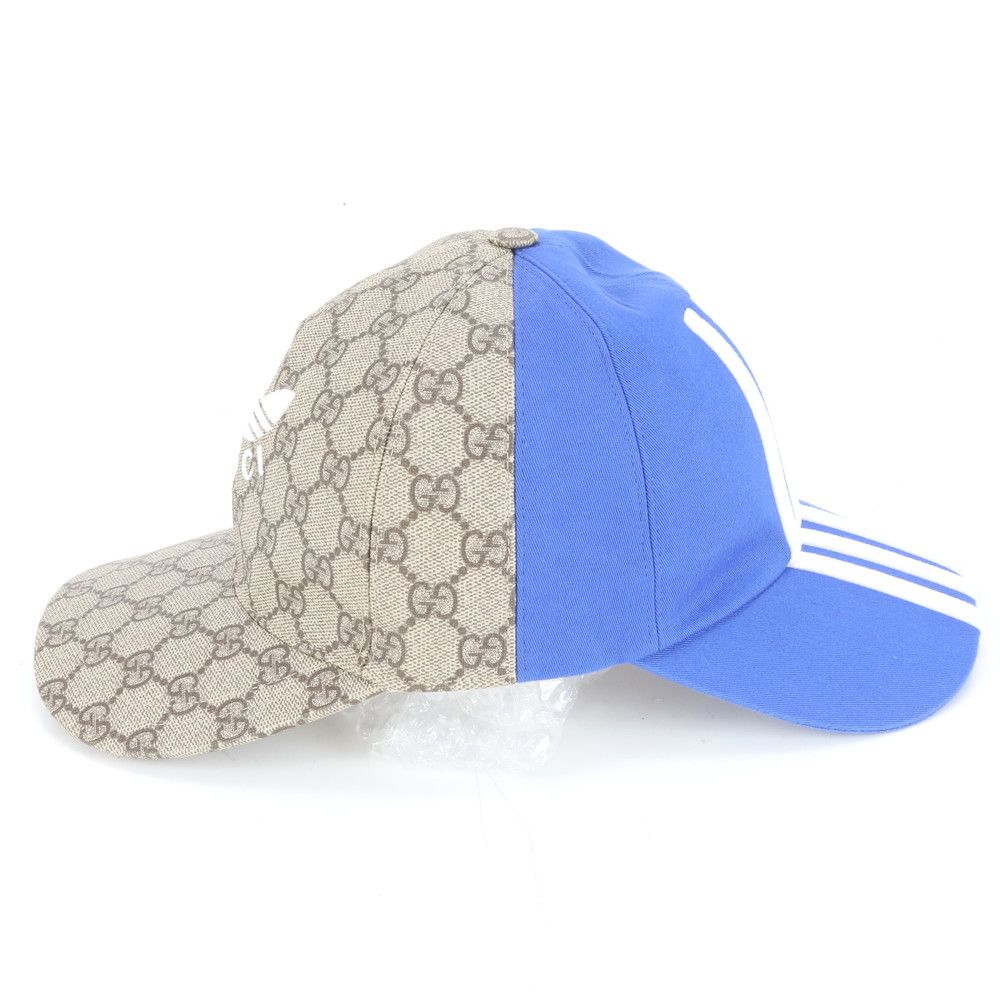 極美品 グッチ × アディダス コラボ GG スプリーム ダブルバイザー 両