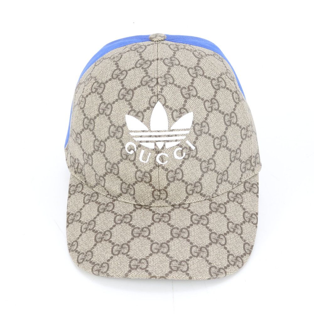 極美品 グッチ × アディダス コラボ GG スプリーム ダブルバイザー 両