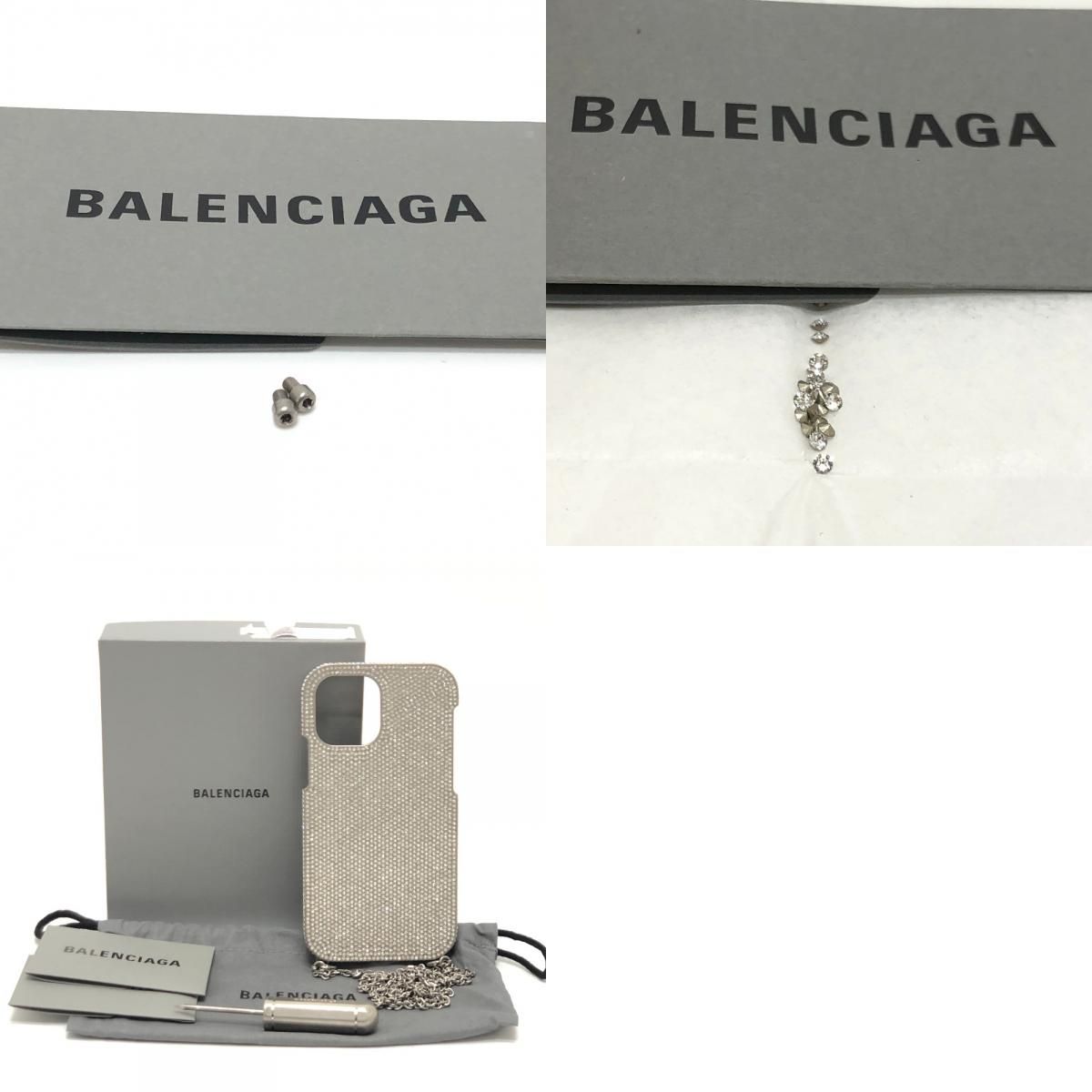 BALENCIAGA バレンシアガ iPhoneケース ラインストーン iPhone 12
