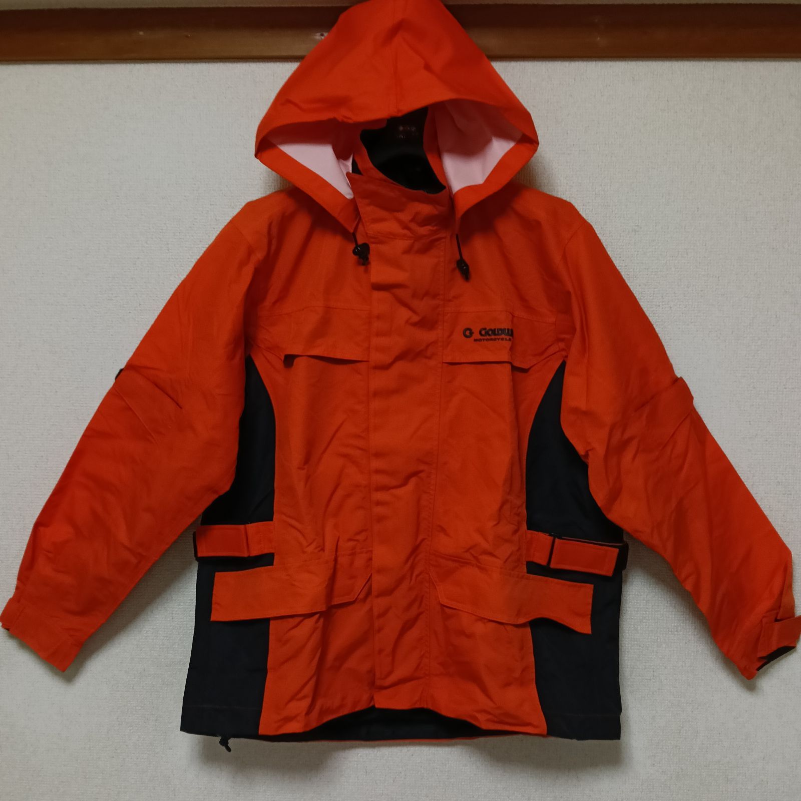 Goldwin フード付きジャケット＆ズボンセット　Ｍサイズ 美品Goldwin motorcycleゴールドウィン上下セットアップジャケット