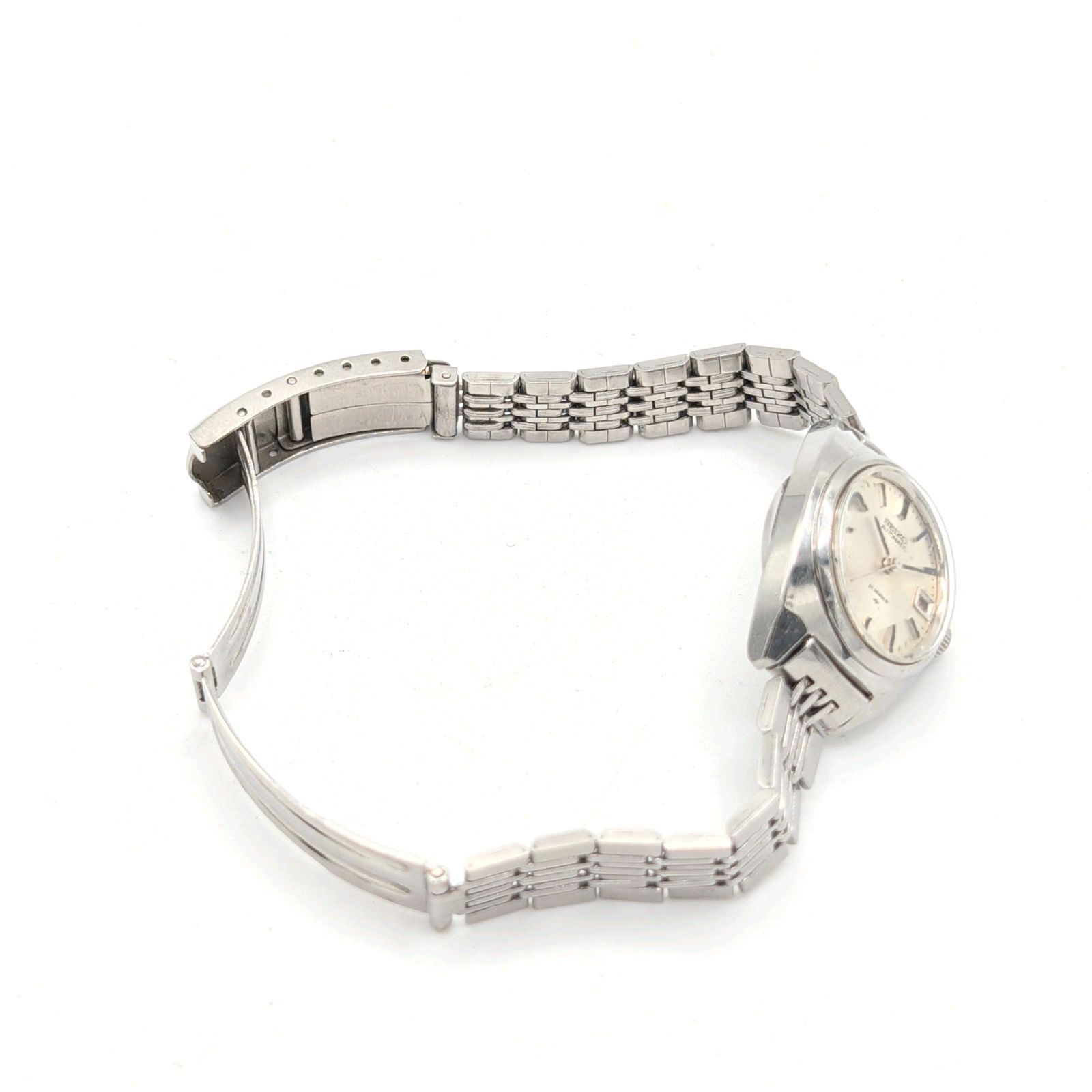 SEIKO 2205-0050 Watch Automatic Ladies Silver Round Date Y2K 00S 