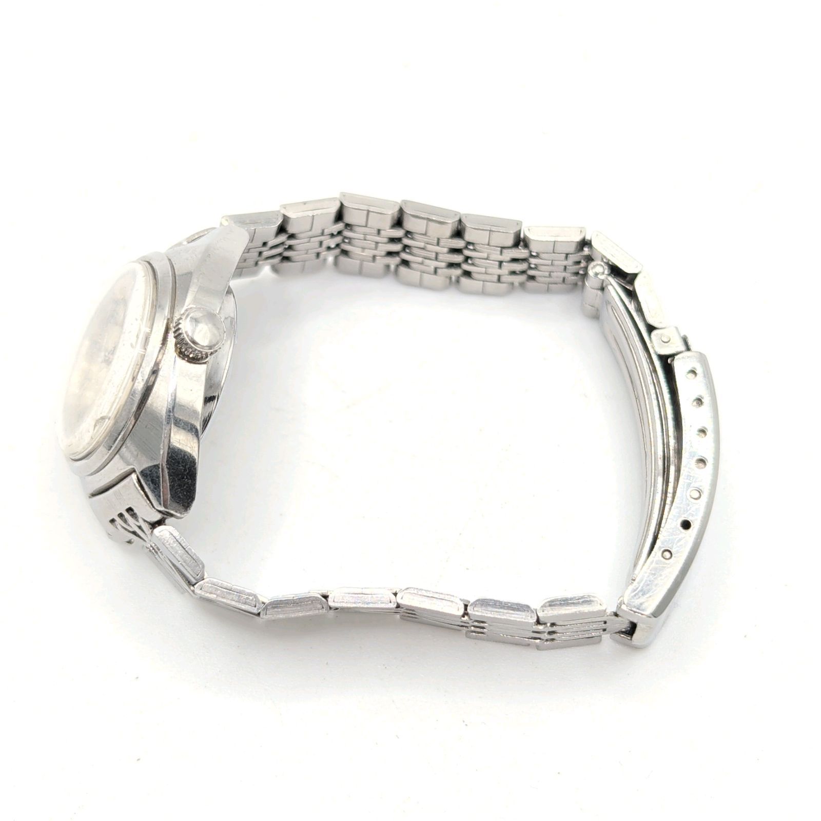 SEIKO 2205-0050 Watch Automatic Ladies Silver Round Date Y2K 00S 