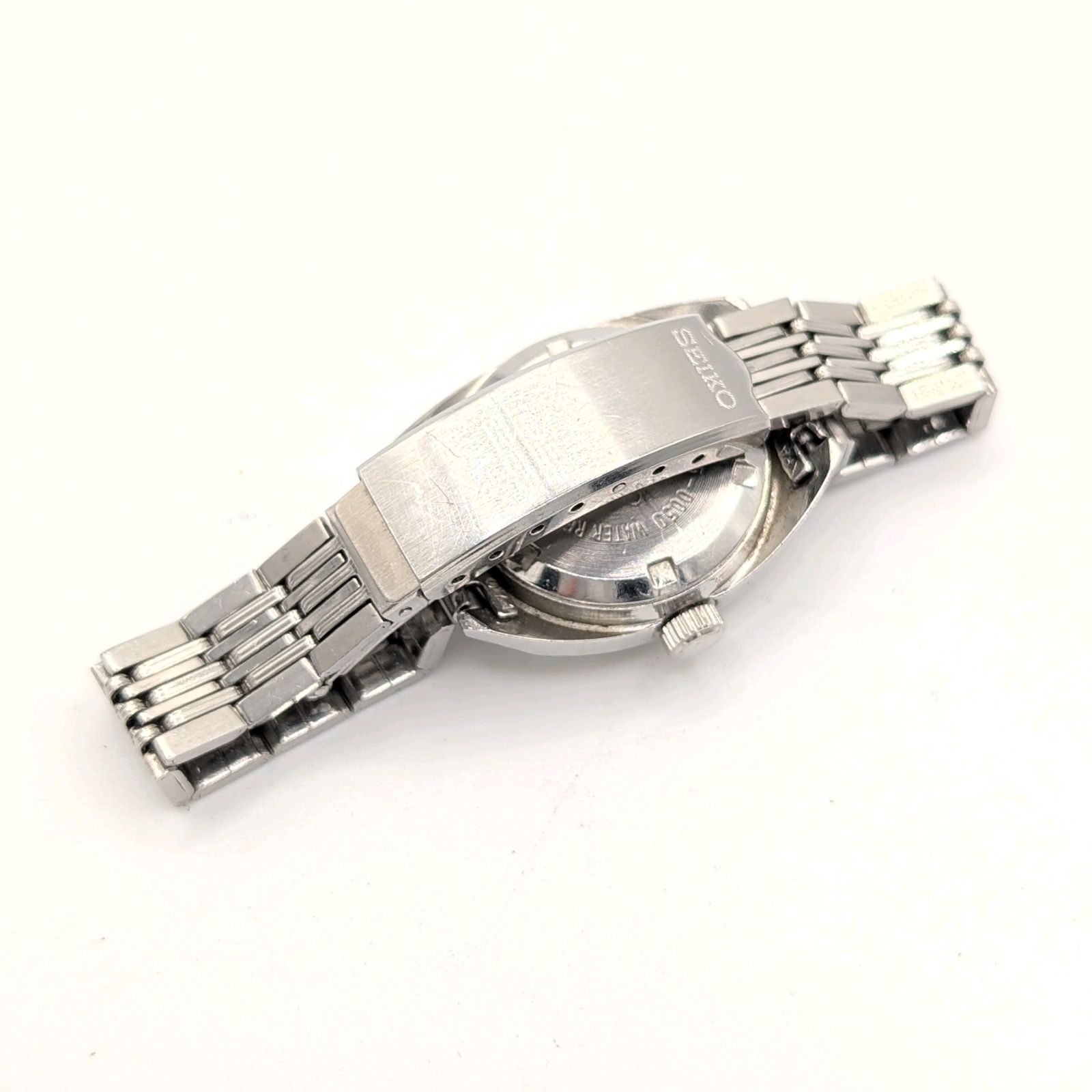 SEIKO 2205-0050 Watch Automatic Ladies Silver Round Date Y2K 00S 