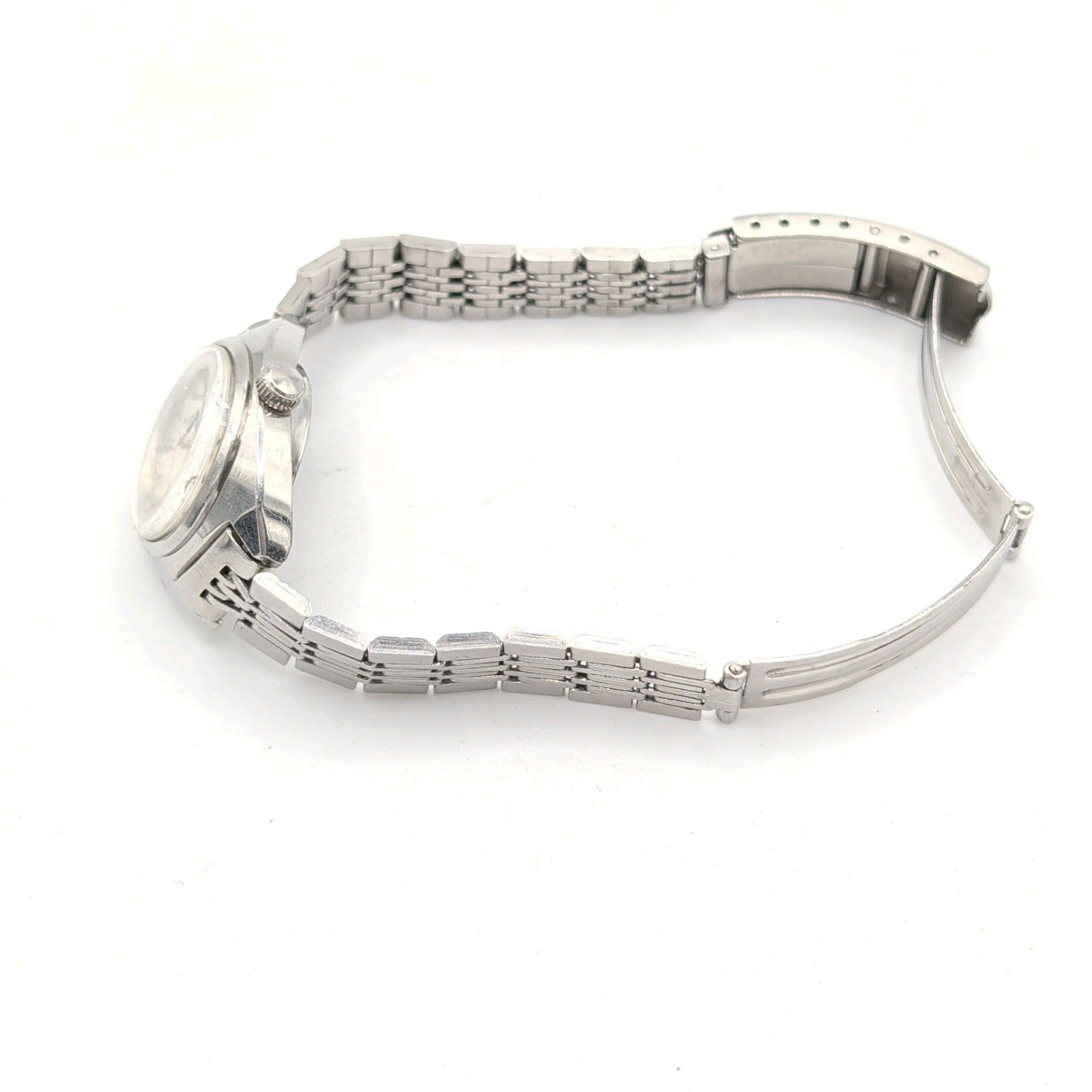 SEIKO 2205-0050 Watch Automatic Ladies Silver Round Date Y2K 00S 