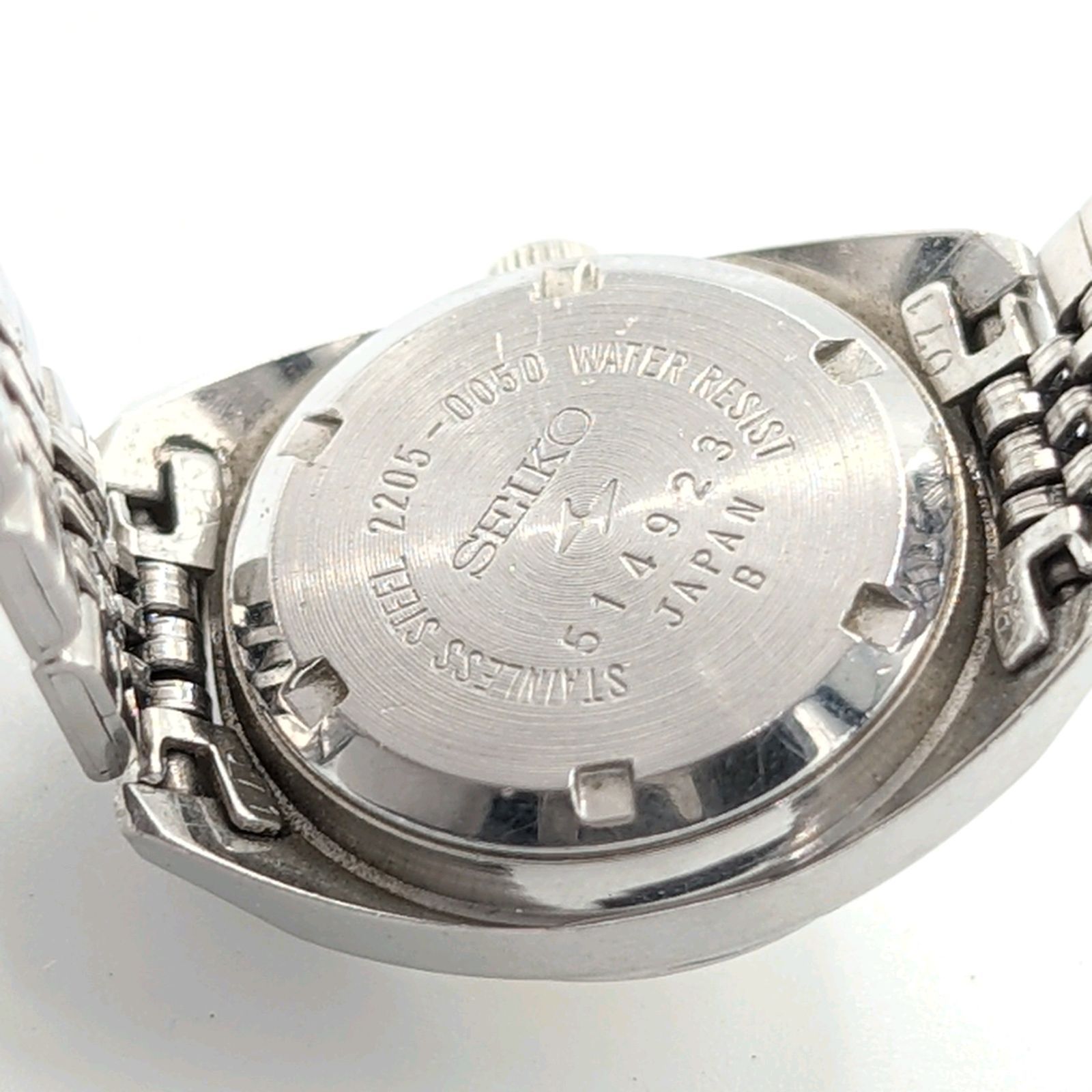 SEIKO 2205-0050 Watch Automatic Ladies Silver Round Date Y2K 00S 