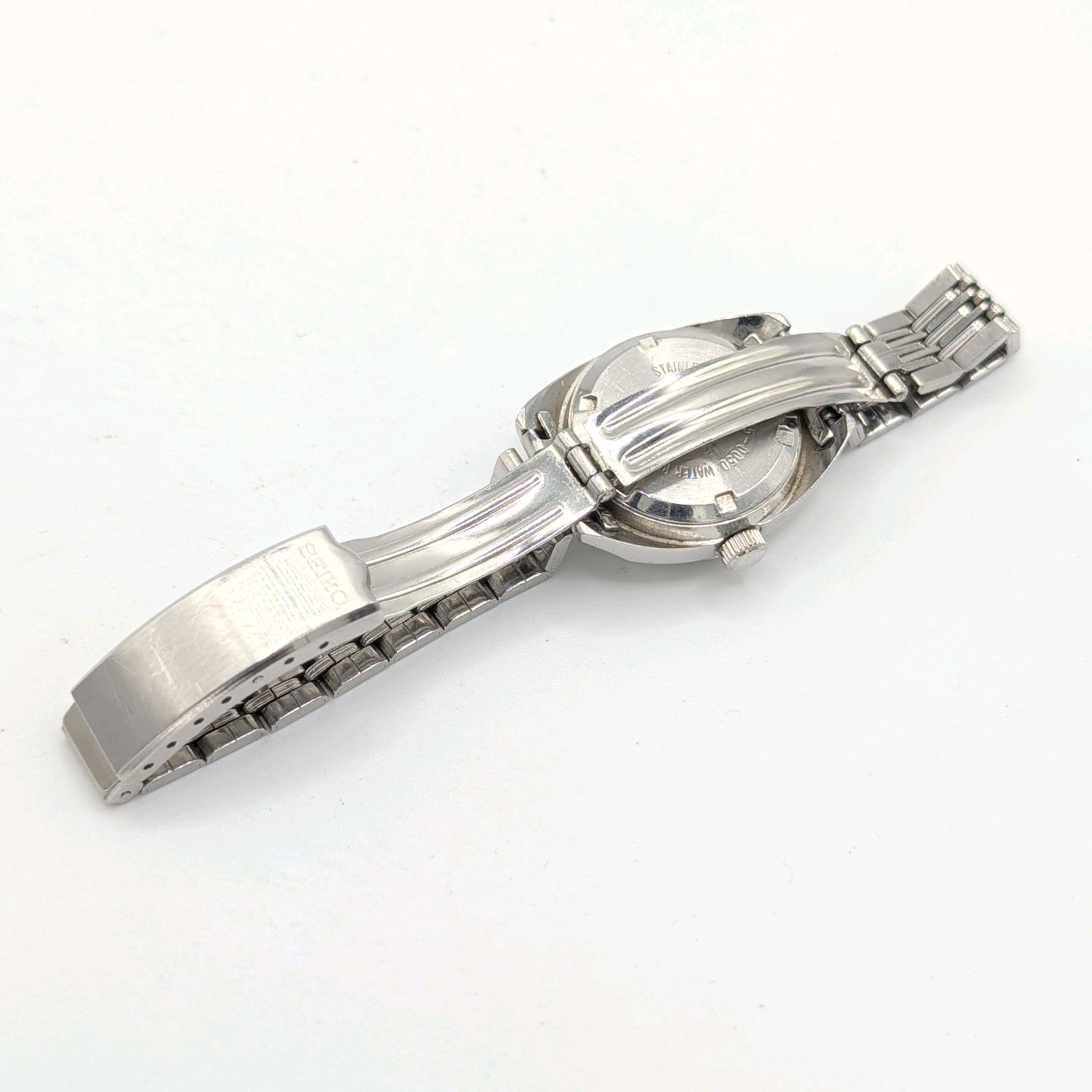 SEIKO 2205-0050 Watch Automatic Ladies Silver Round Date Y2K 00S 