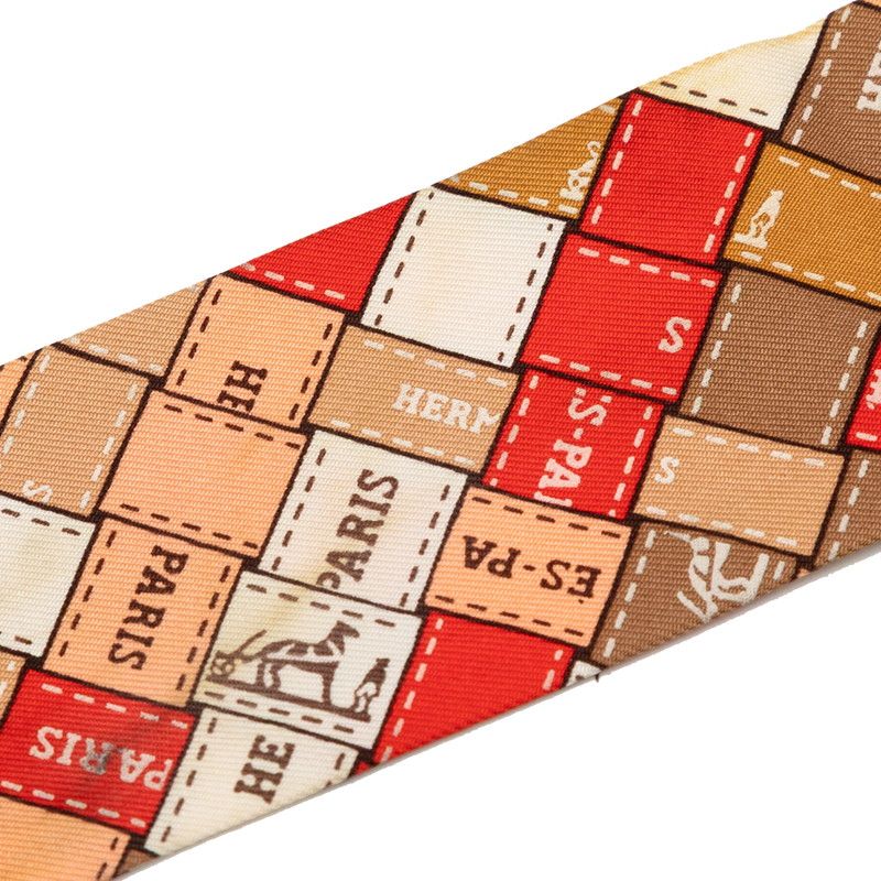 エルメス ツイリー BOLDUC AU CARRE ボルデュックチェック ベージュ