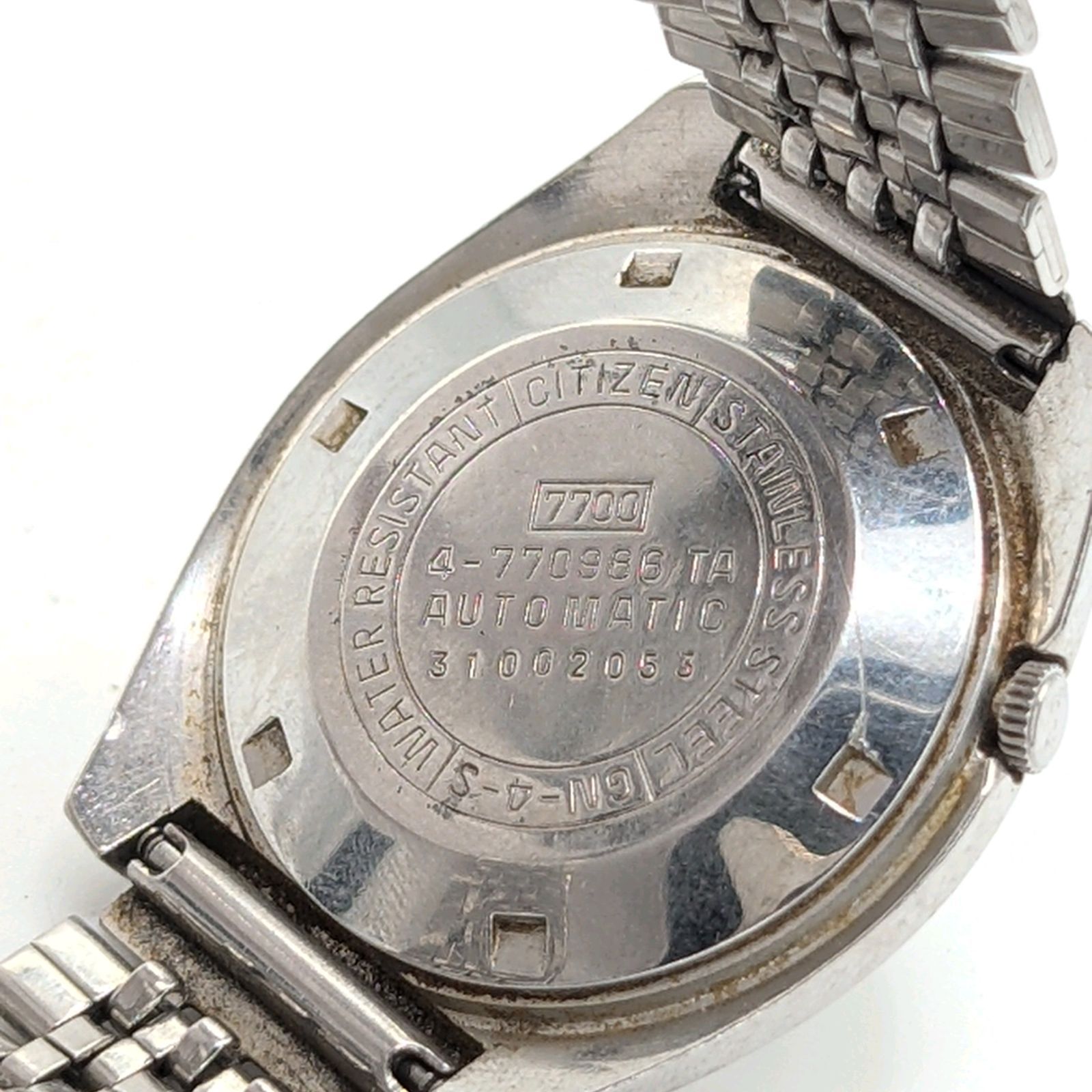  CITIZEN SEVENSTAR V2 4 770986 Watch Automatic Men s Green dial Day Date Y2K 00S シチズン セブンスター 時計 自動巻きメンズ ラウンド 緑文字盤 デイデイト ヴィンテージ 稼働品 自動巻き時計 腕時計(アナログ)