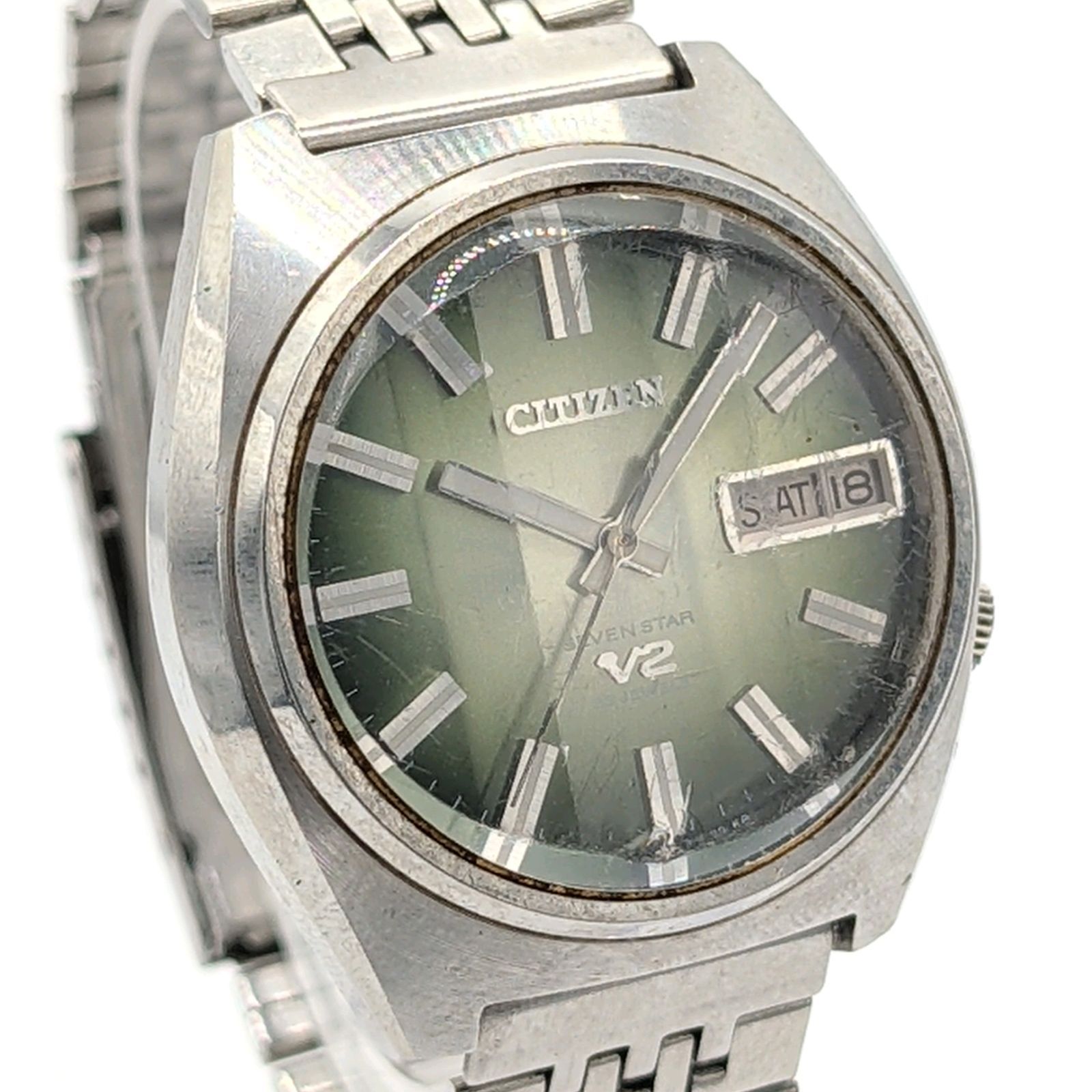 CITIZEN SEVENSTAR V2 4-770986 Watch Automatic Men's Green dial Day