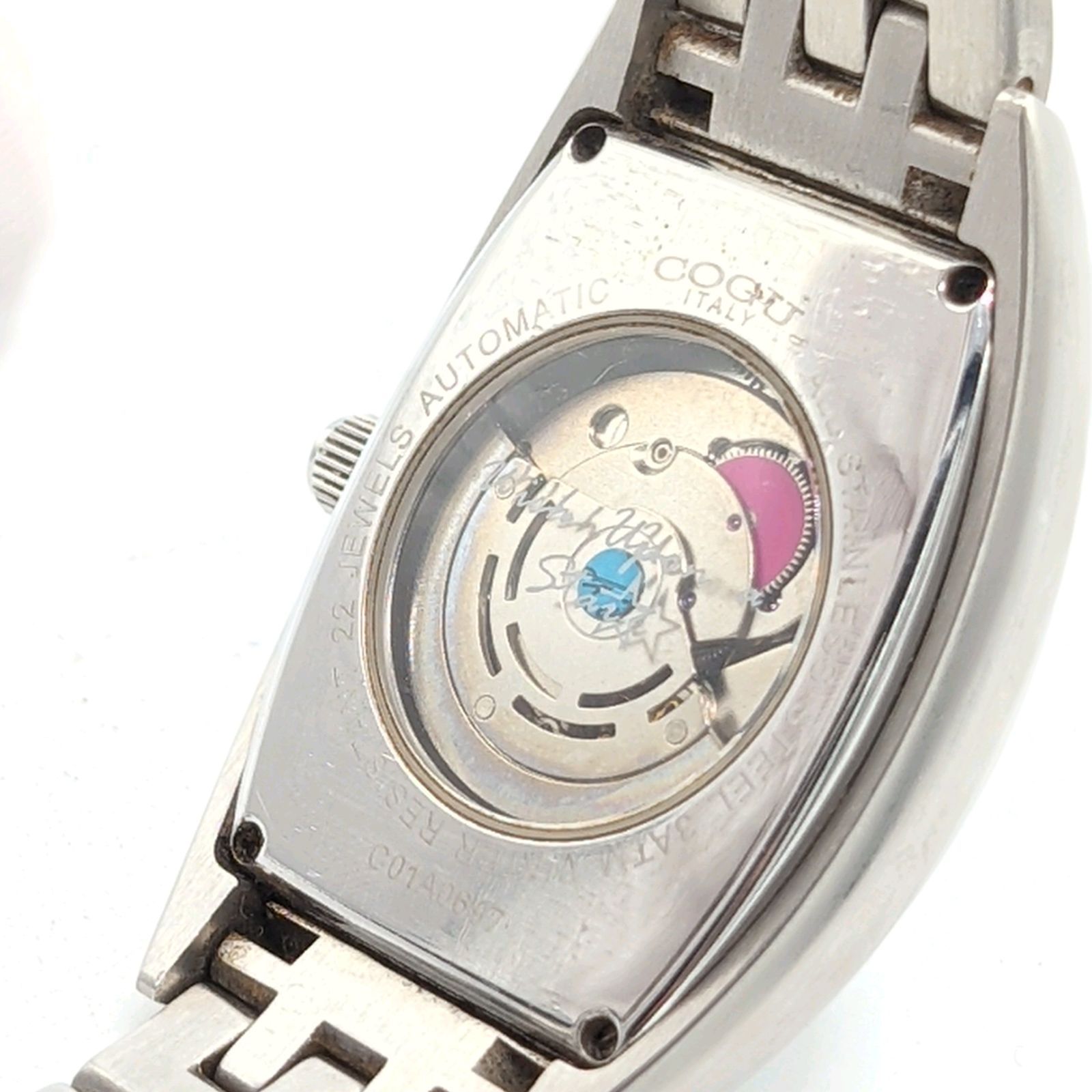 COGU Jumping Hour Watch Automatic Men's Tonneau Black dial