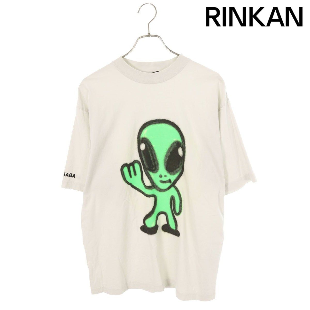 バレンシアガ 764235 TSVF5 エイリアンプリントTシャツ メンズ XXS