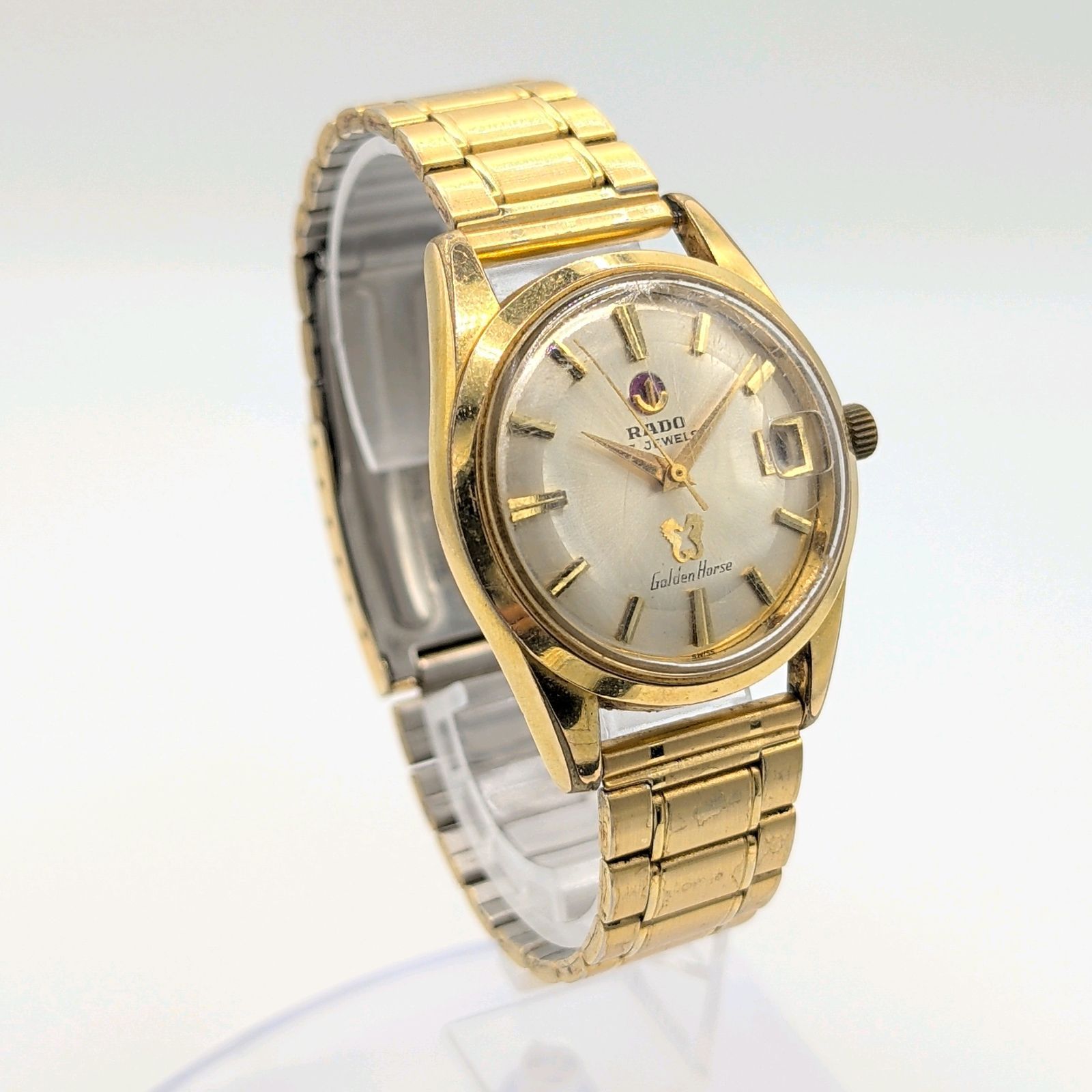 希少品】 RADO Golden Horse Watch Hand-Winding Men's Gold Round Y2K