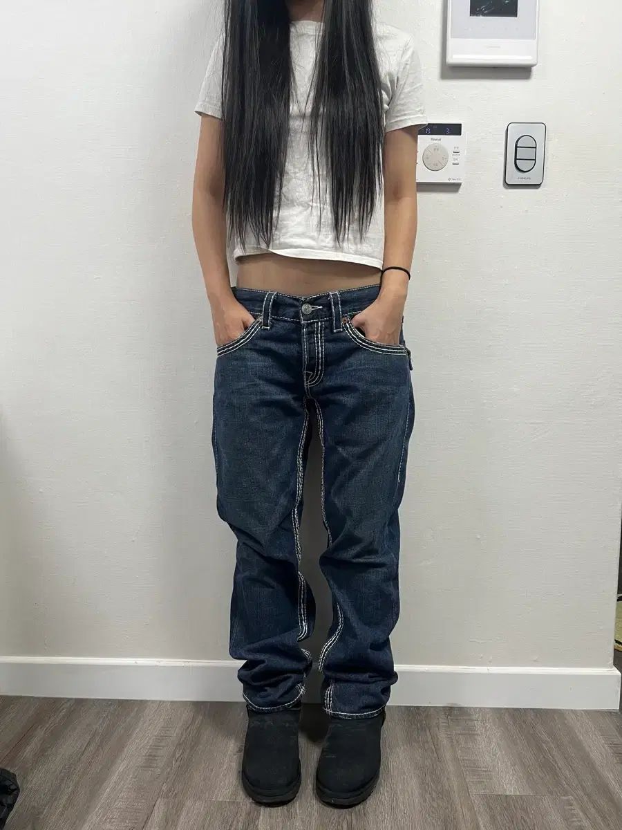 バ*村様 True Religion スリムフィットデニム 30 30 トゥルー