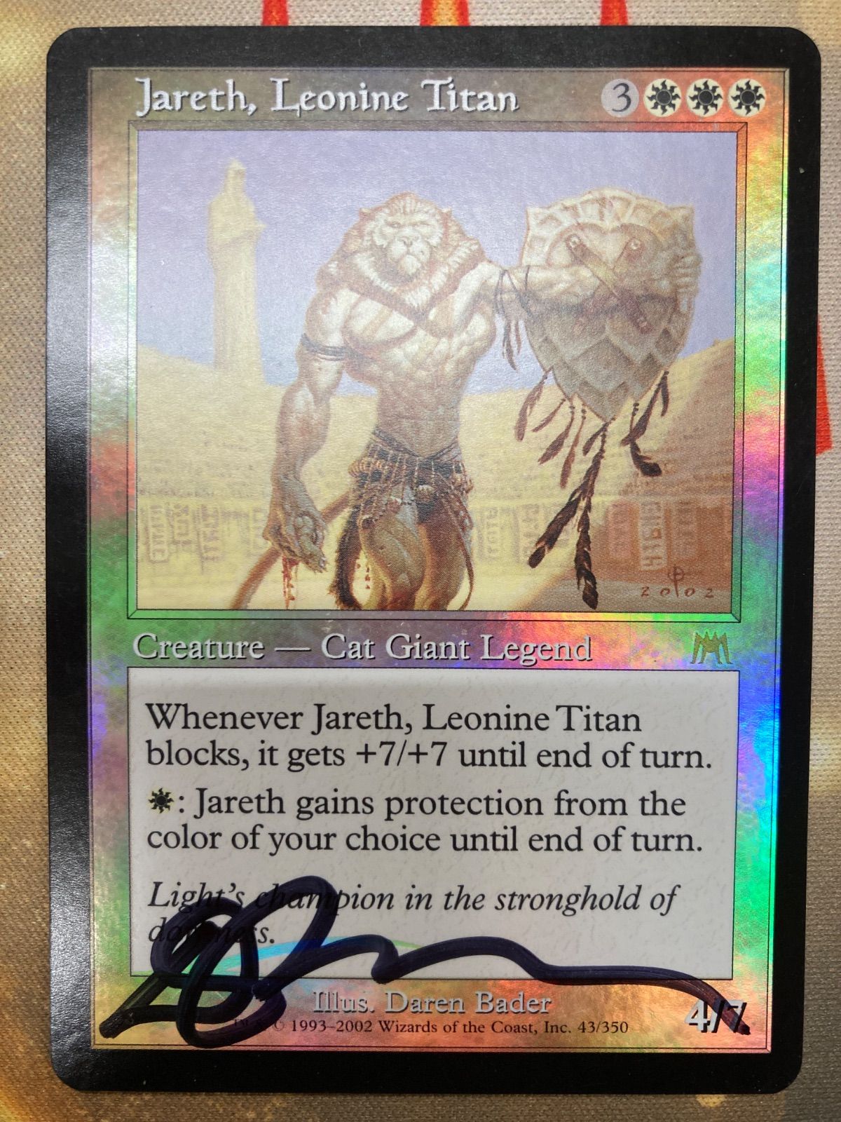 MTG FOIL 獅子面のタイタン、ジャレス MTG 獅子面のタイタン、ジャレス 英語 foil サイン - メルカリ