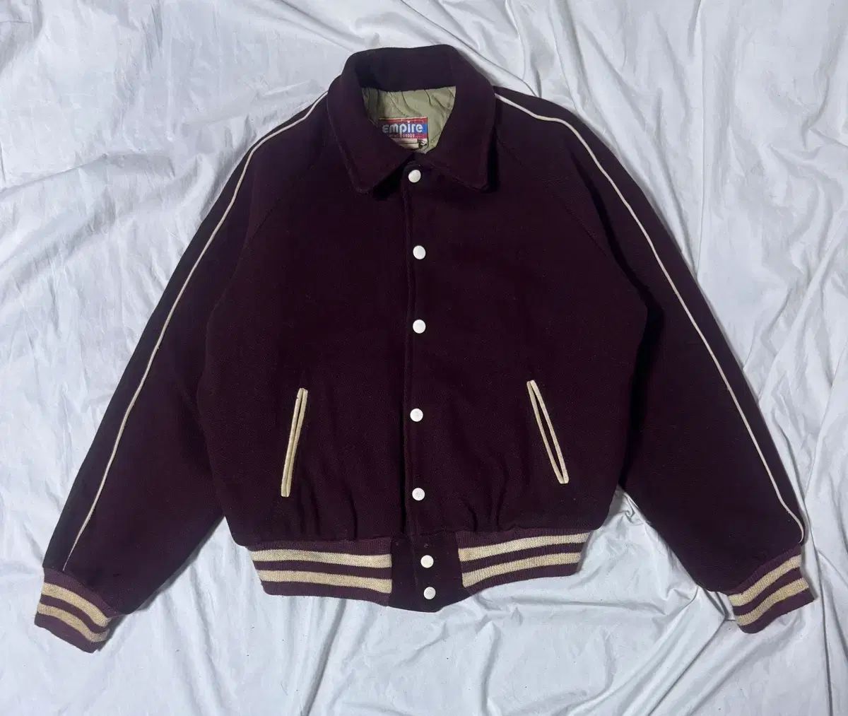 70s usa empire sporting goods ウール スタジアム ジャケット - メルカリ