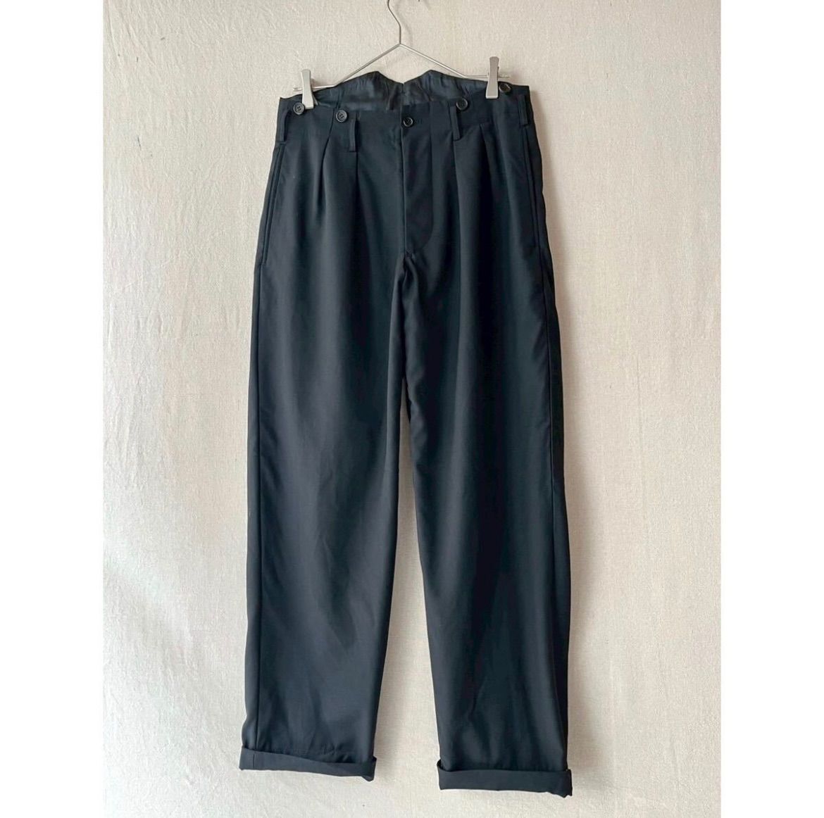 90s Yohji Yamamoto POUR HOMME ウール ギャバジン スラックス / S