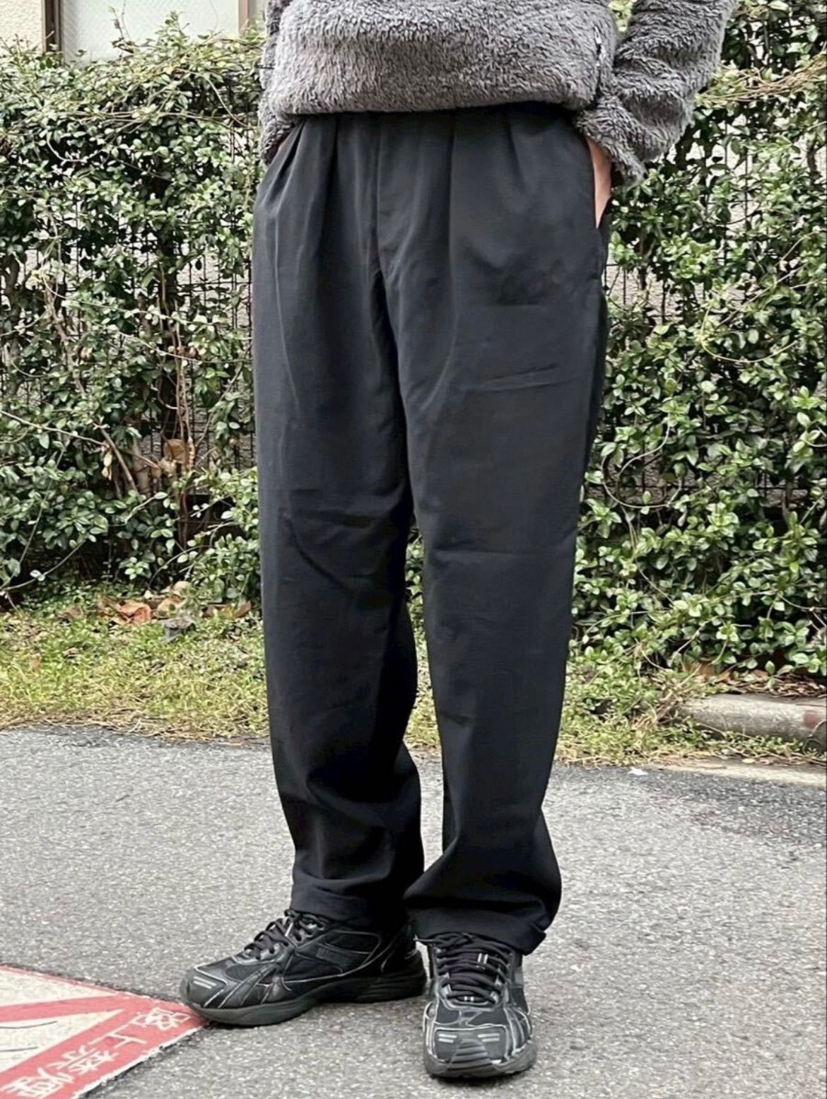 90s Yohji Yamamoto POUR HOMME ウール ギャバジン スラックス / S