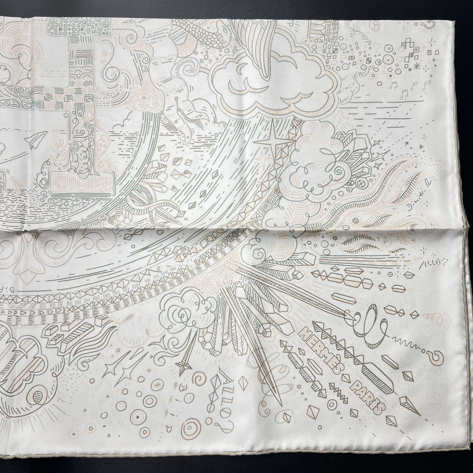 新品・未使用】エルメス HERMES シルクスカーフ カレ90 プリーズ