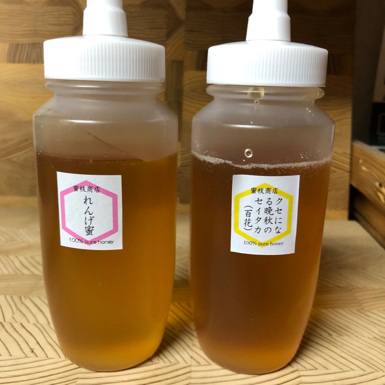 非加熱・生はちみつ】れんげ＆セイタカ百花蜜 250g×2本セット - メルカリ