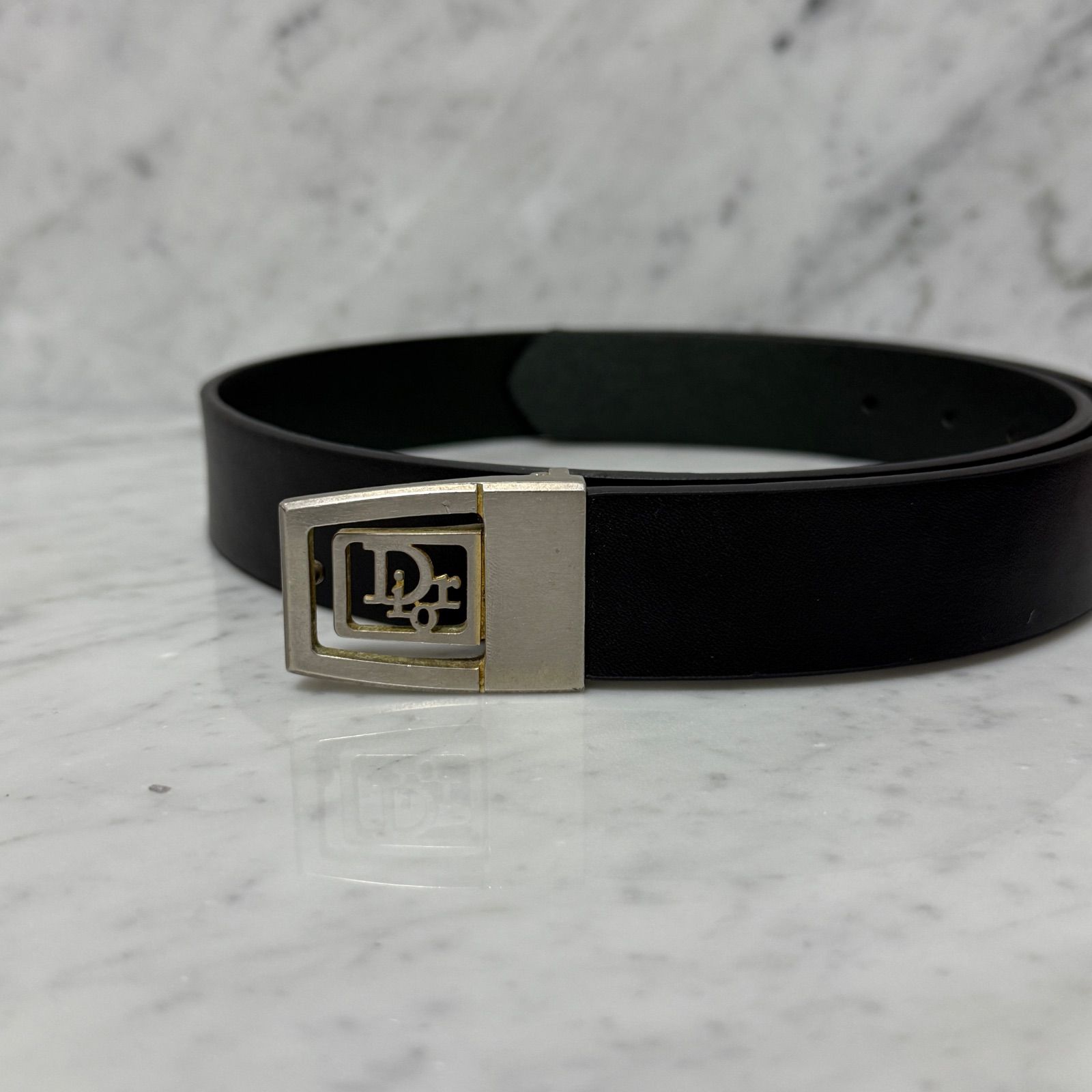 Christian Dior ディオール ベルト トロッターCDロゴ　ブラック Christian Dior クリスチャンディオール ベルト ロゴ トロッター