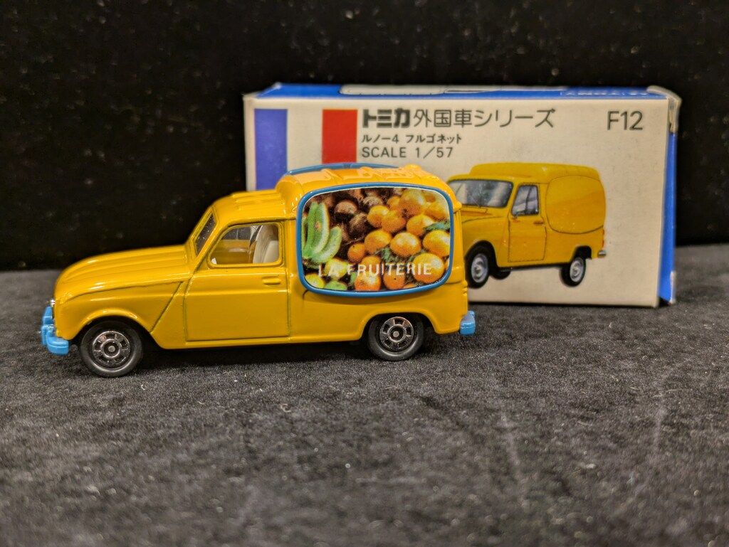 トミー トミカ青箱日本製 ルノー4フルゴネット/LA FRUITERIE 後