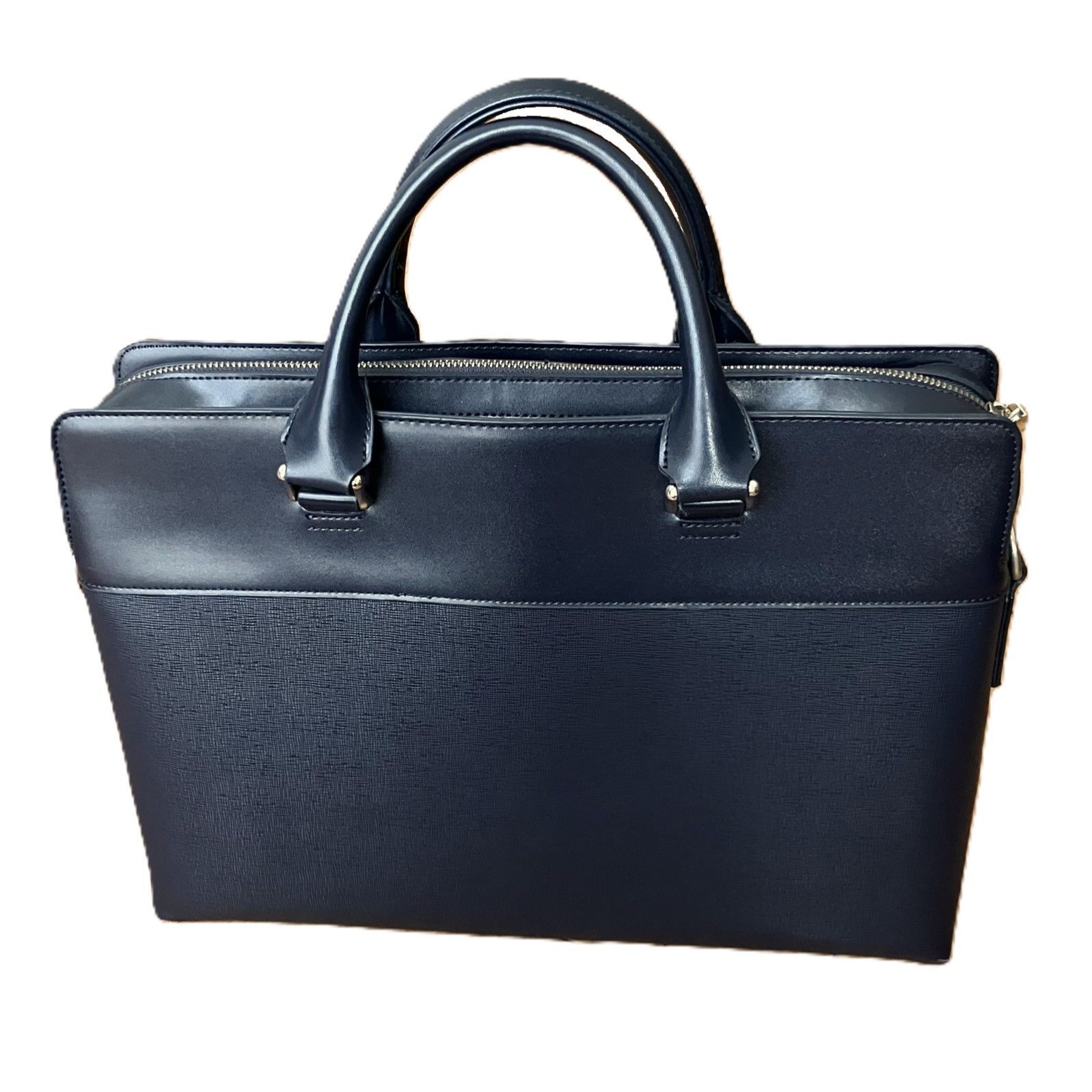 ブリーフケース メンズ ビジネスバッグ ネイビー 紺 自立 A4 PC収納 型