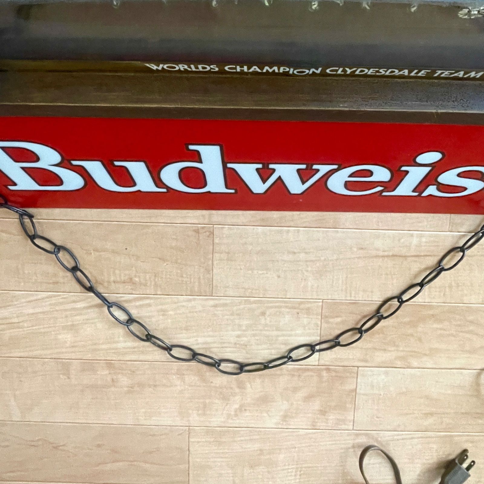 90s 80s バドワイザー Budweiser プールバーライト ランプ 照明 現品