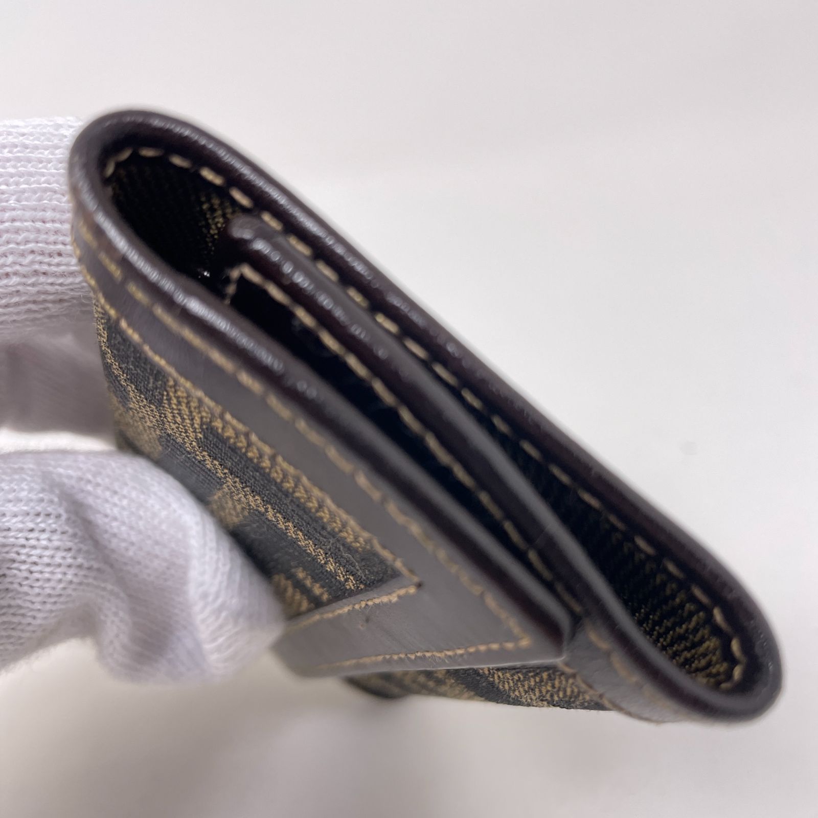 良品】フェンディ FENDI ズッカ柄 キャンバス レザー 6連キーケース