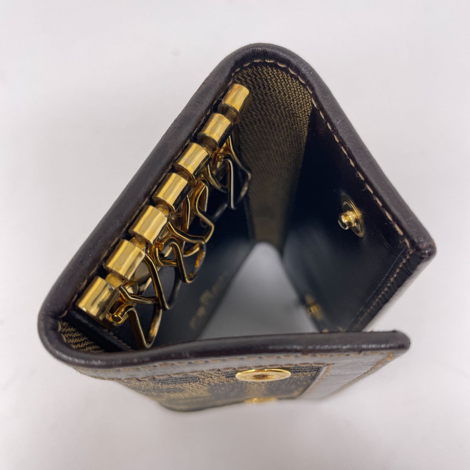 良品】フェンディ FENDI ズッカ柄 キャンバス レザー 6連キーケース