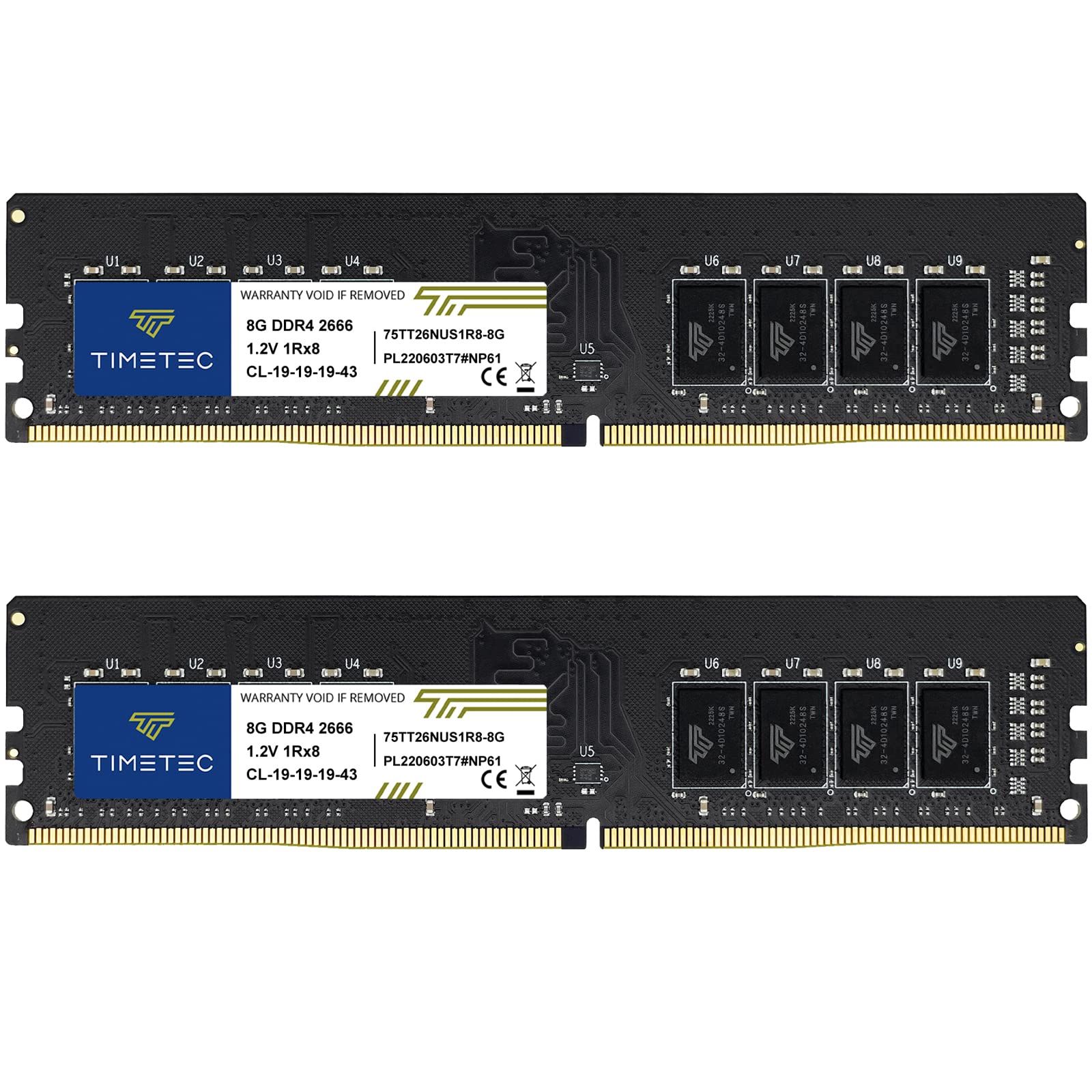 新品 Timetec 16GB KIT(2x8GB) デスクトップPC用メモリ DDR4 2666MHz