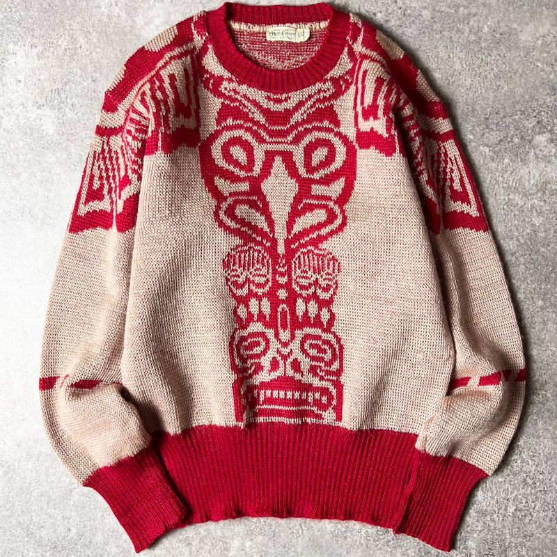 Jantzen ジャガードセーター　40s 50s ビンテージセーター Jantzen 1940〜50s ウールジャガードセーター 40s 50s USA製